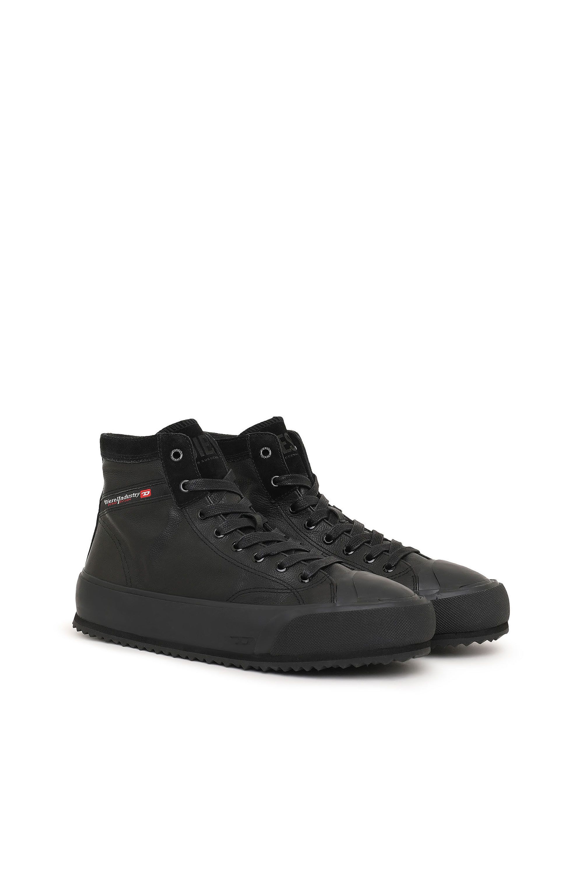 Diesel - S-PRINCIPIA MID X, Male's S-Principia Mid X - High-top sneakers in leather and suede in Black - 2