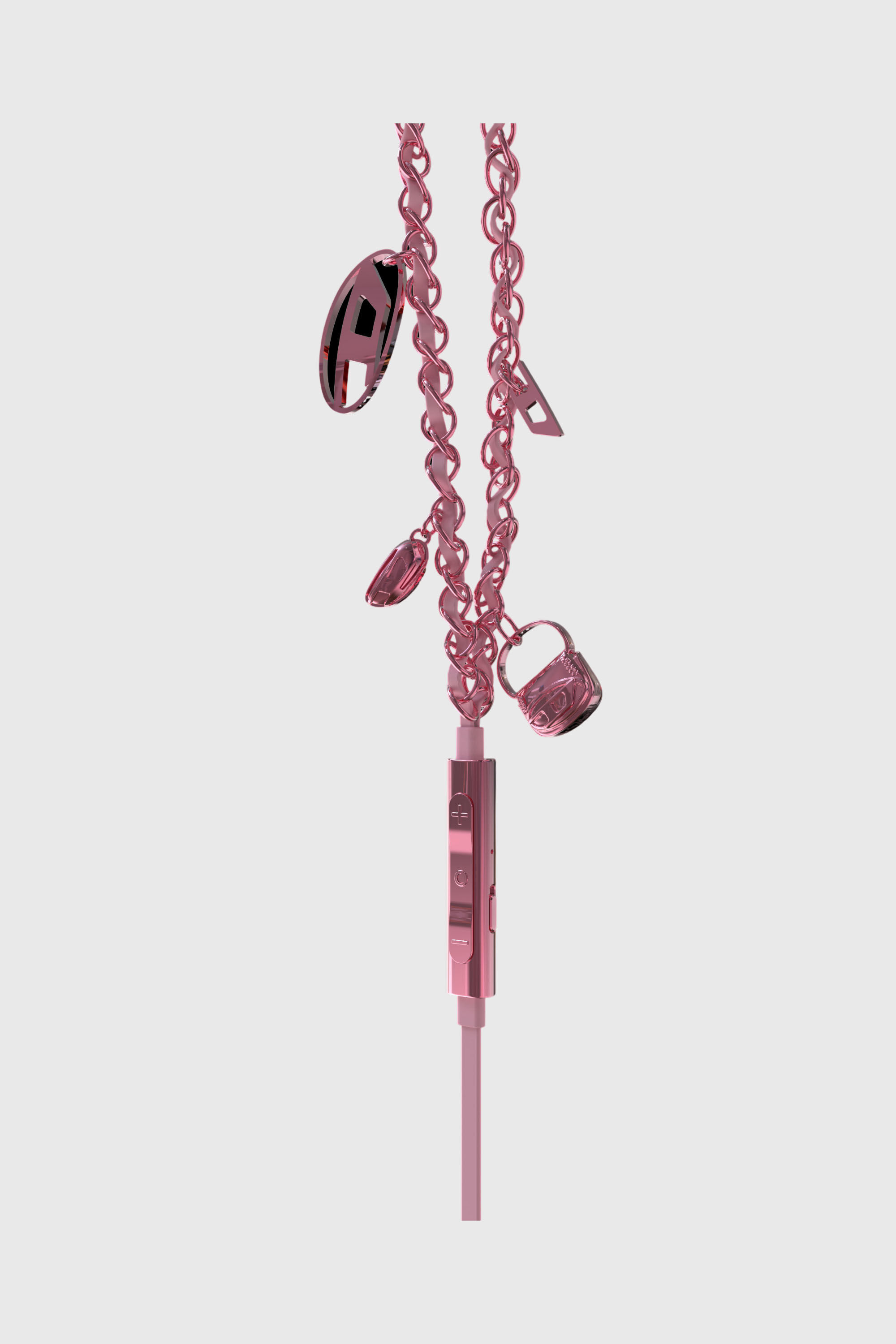 Men's Wired Earbuds and charms pink | Pink | Diesel US