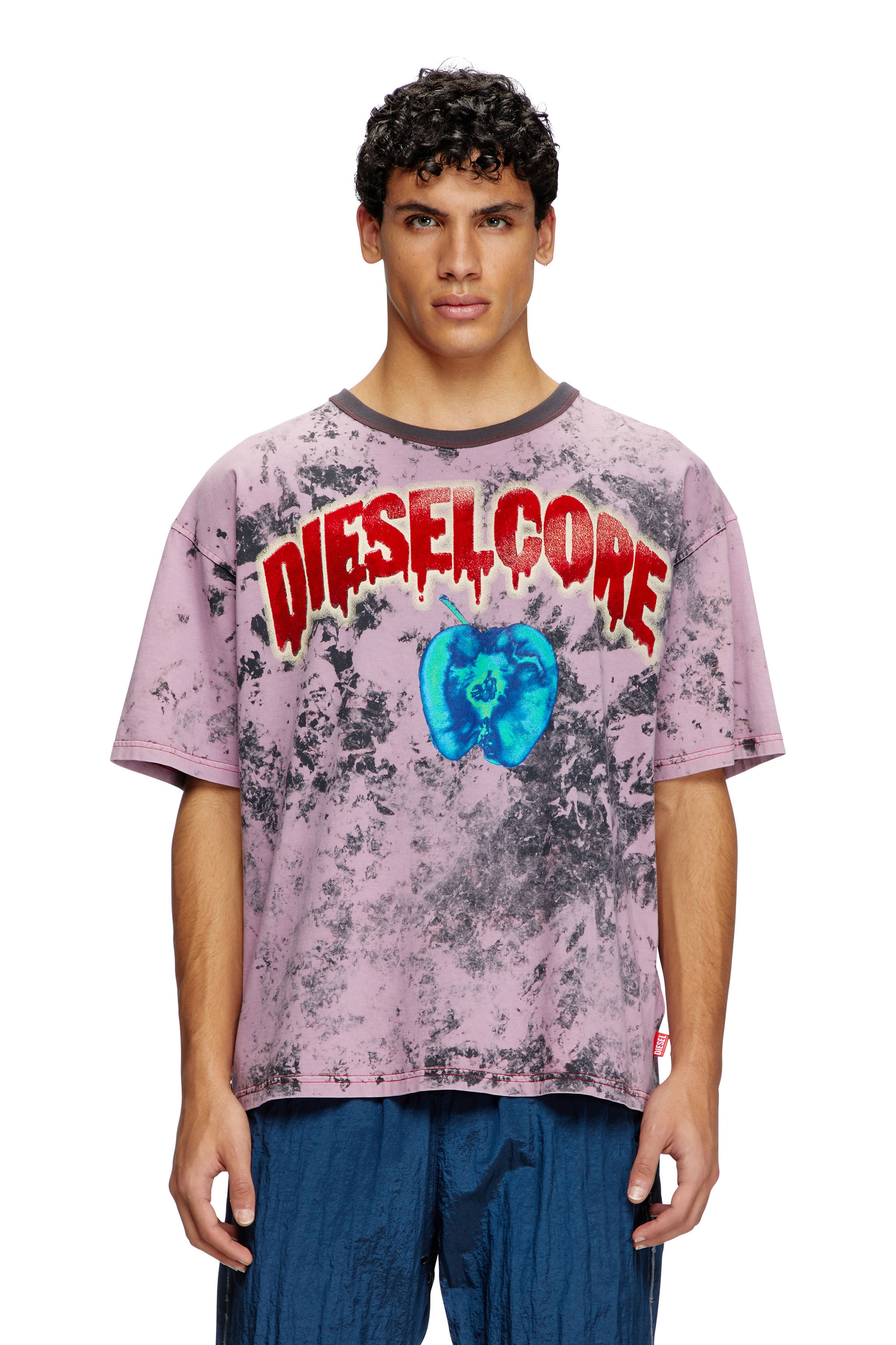 Diesel - T-BOXT-R9, T-shirt avec logo Diesel Core Homme in Rose - 3