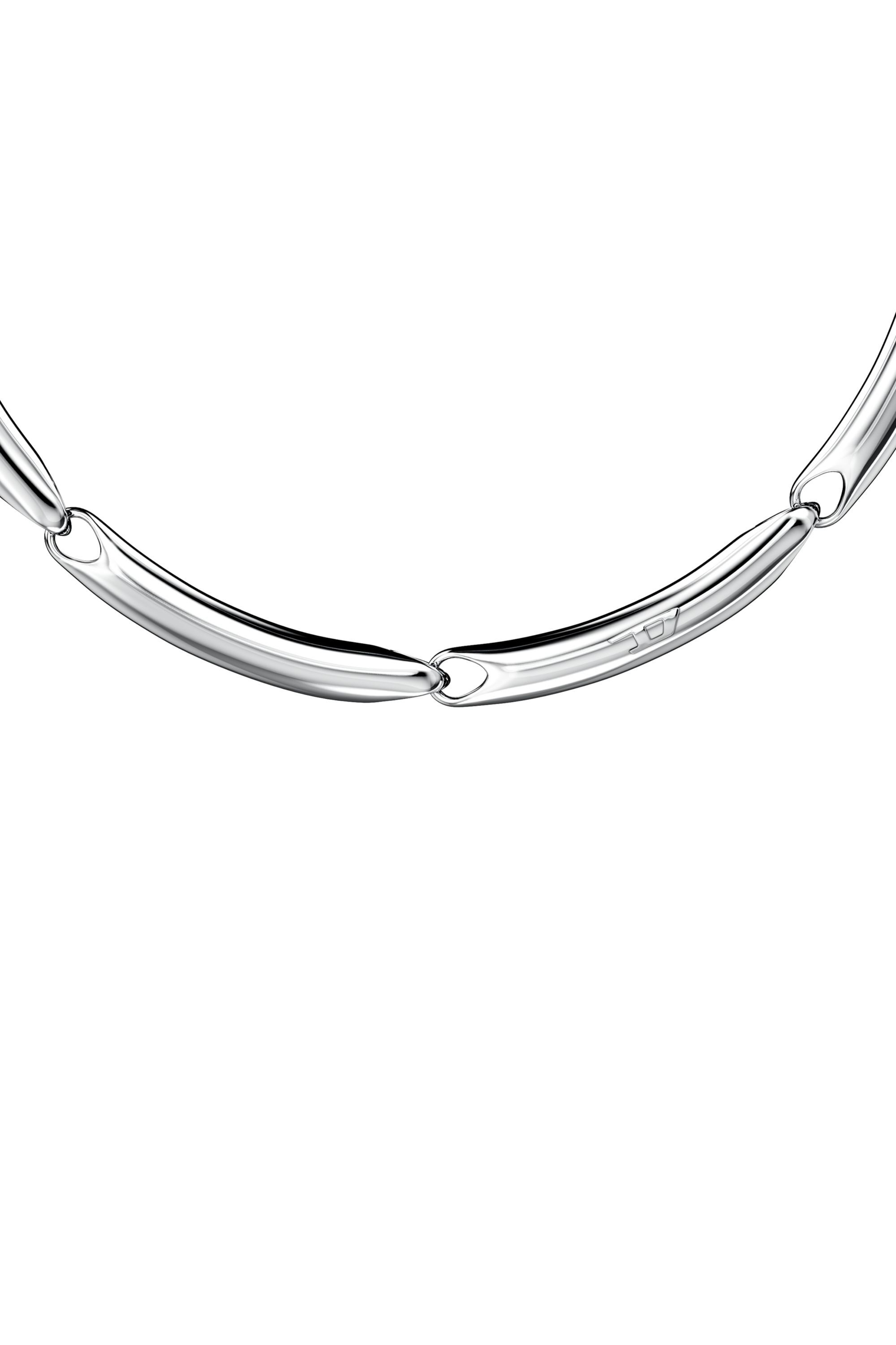 Diesel - DX1697040 JEWELLERY, Collar de cadena de acero inoxidable Unisex in Plateado - 3