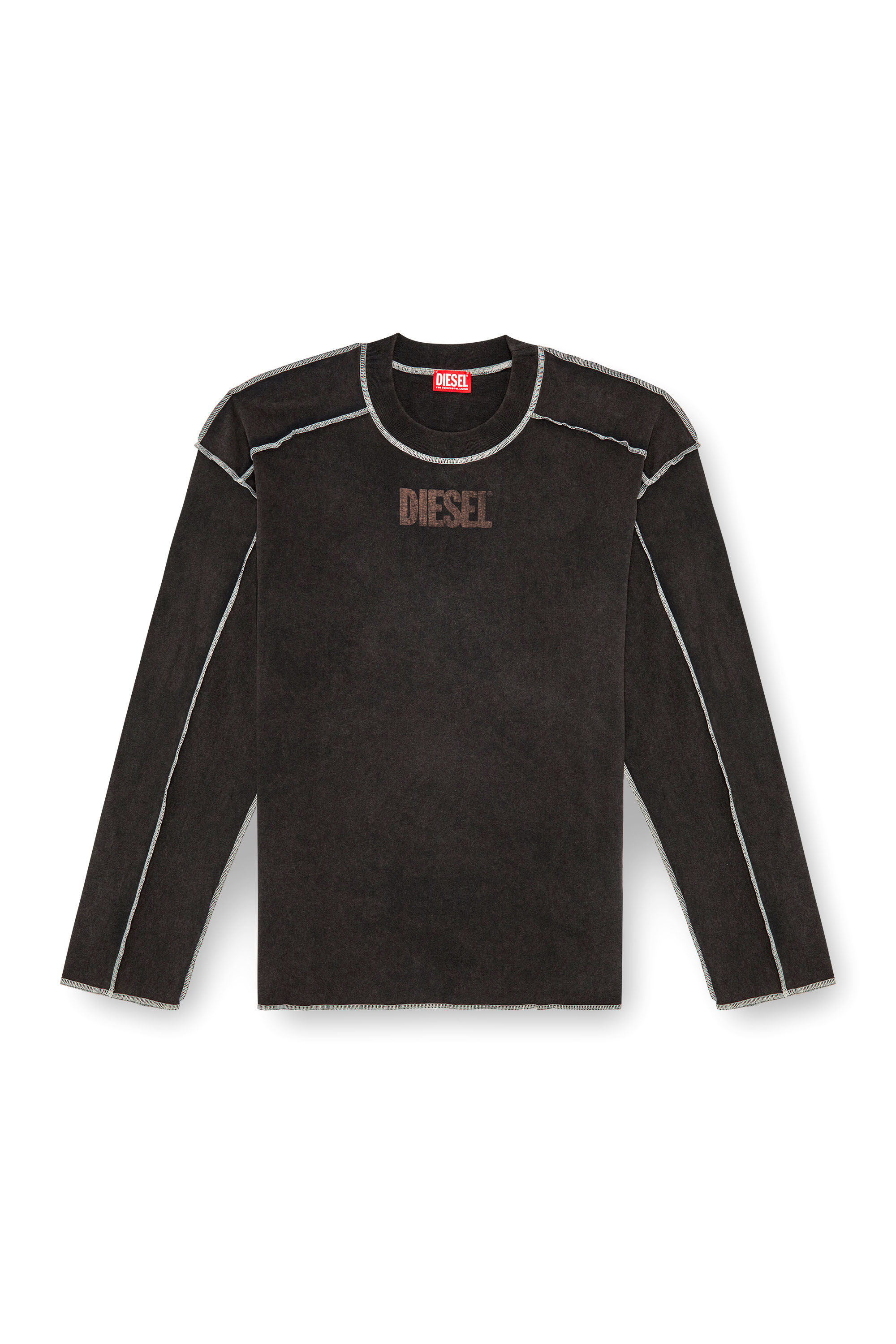 【DIESEL】T-Craor Men's T-shirt with inside-out effect | Black | Diesel