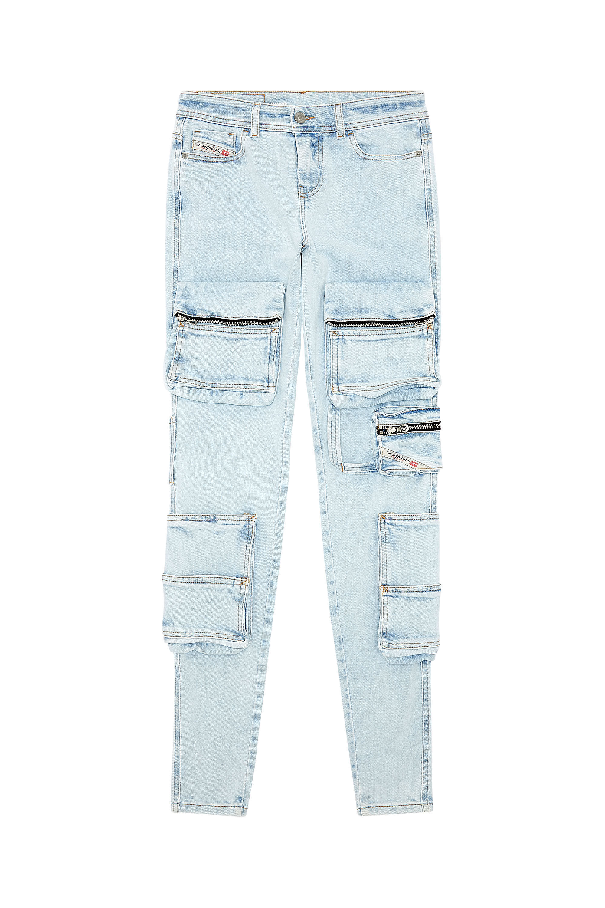 Diesel 1984 Slandy High カーゴジーンズ Women's Skinny Cargo Jeans | Blue | Diesel 1984 Slandy-High