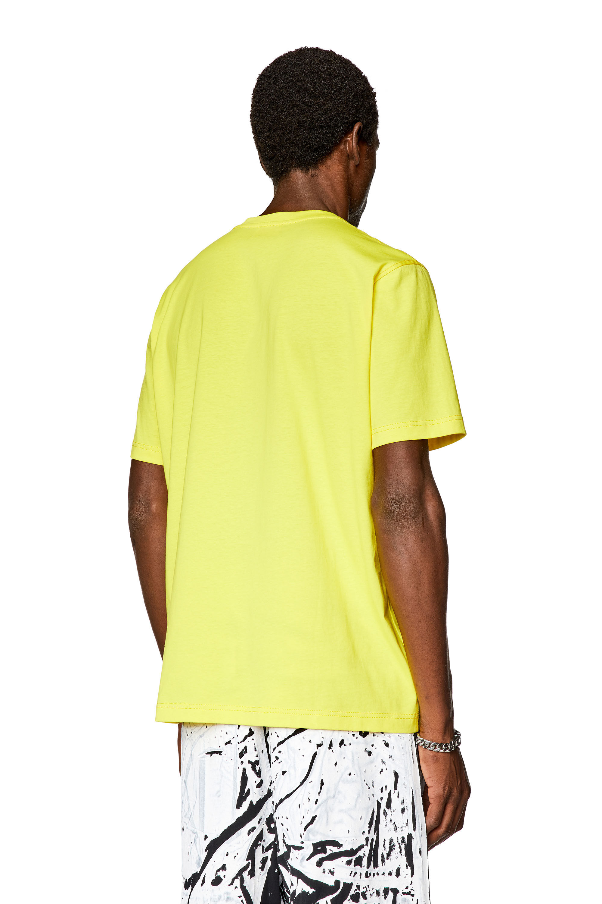 Men's T-shirt with contrasting Diesel prints | Yellow | Diesel