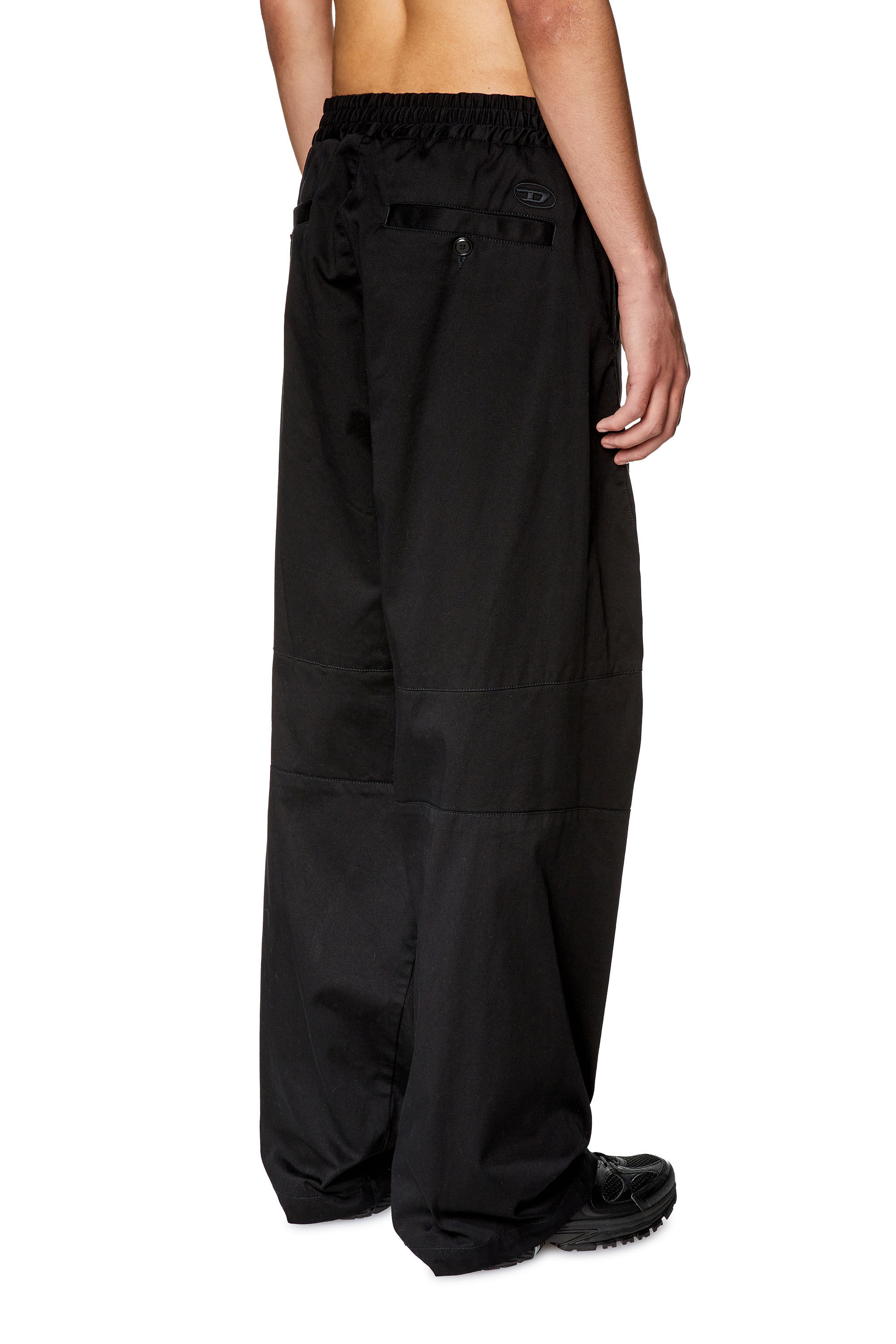 Men's Gabardine pants with elasticated waist | Black | Diesel
