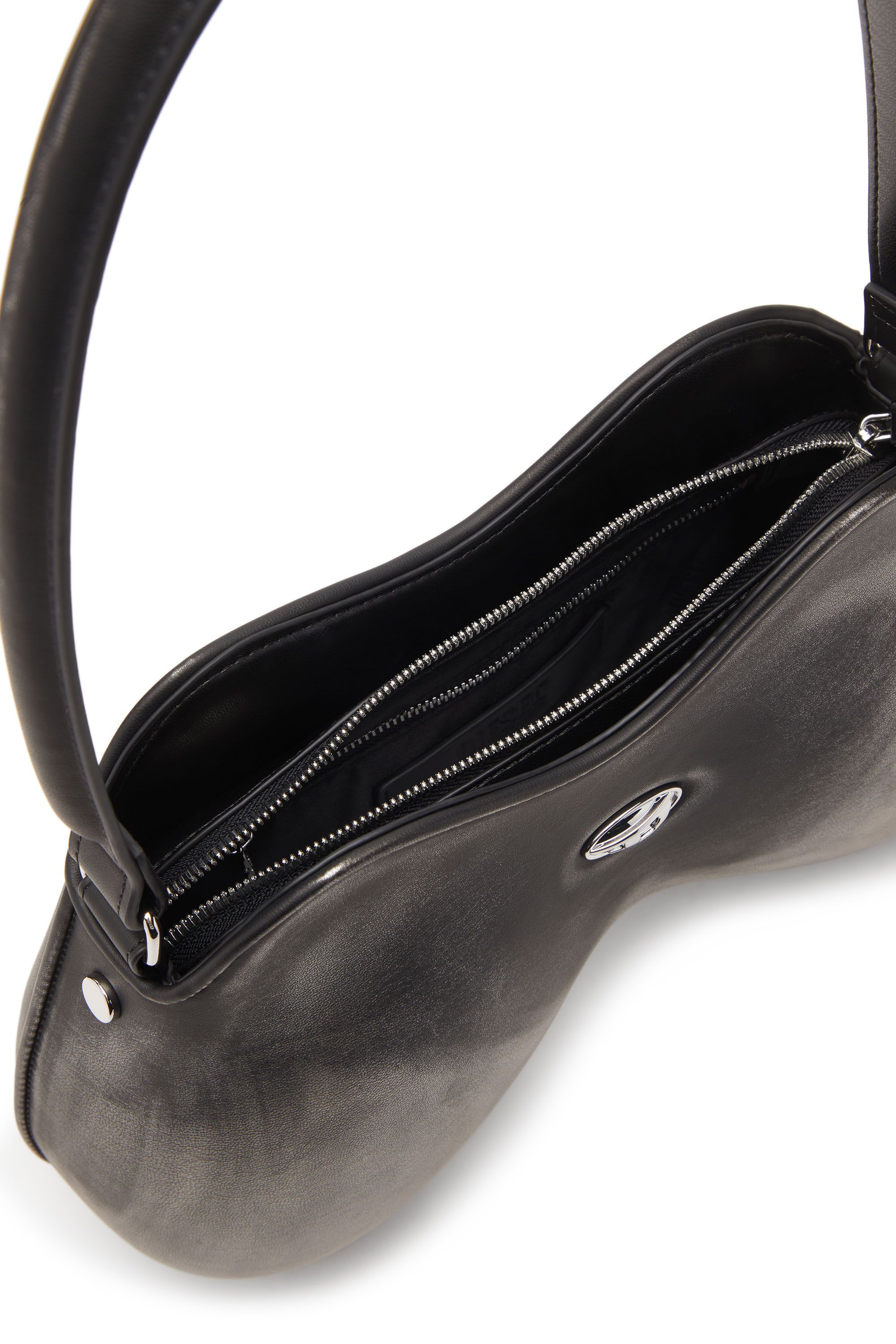 Diesel - DOUBLE-D SHOULDER, Double-D-Sac épaule rigide en PU brossé Femme in Noir - 2