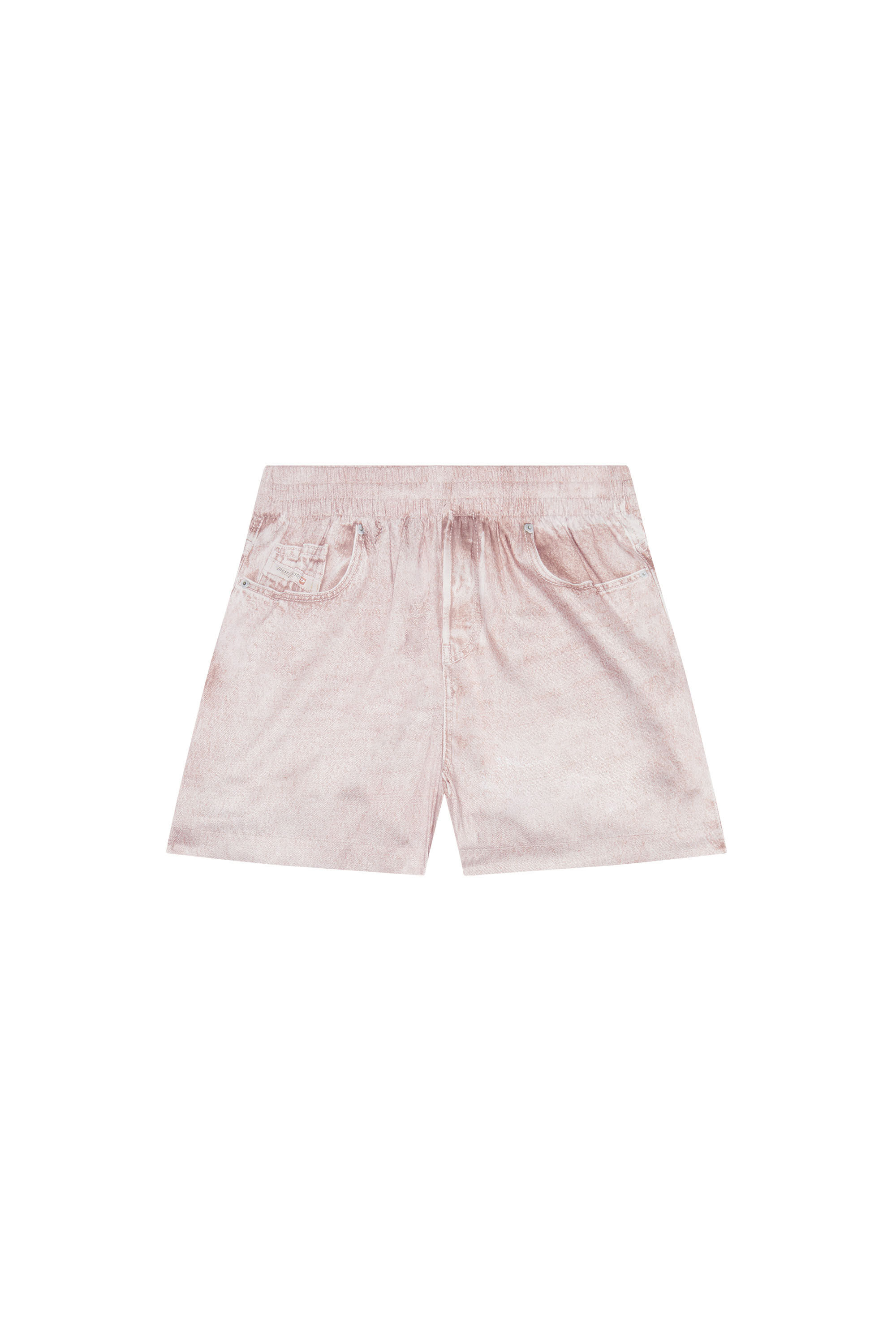 Diesel - S-GAYLE, Female's Shorts with trompe l'oeil print in Pink - 2