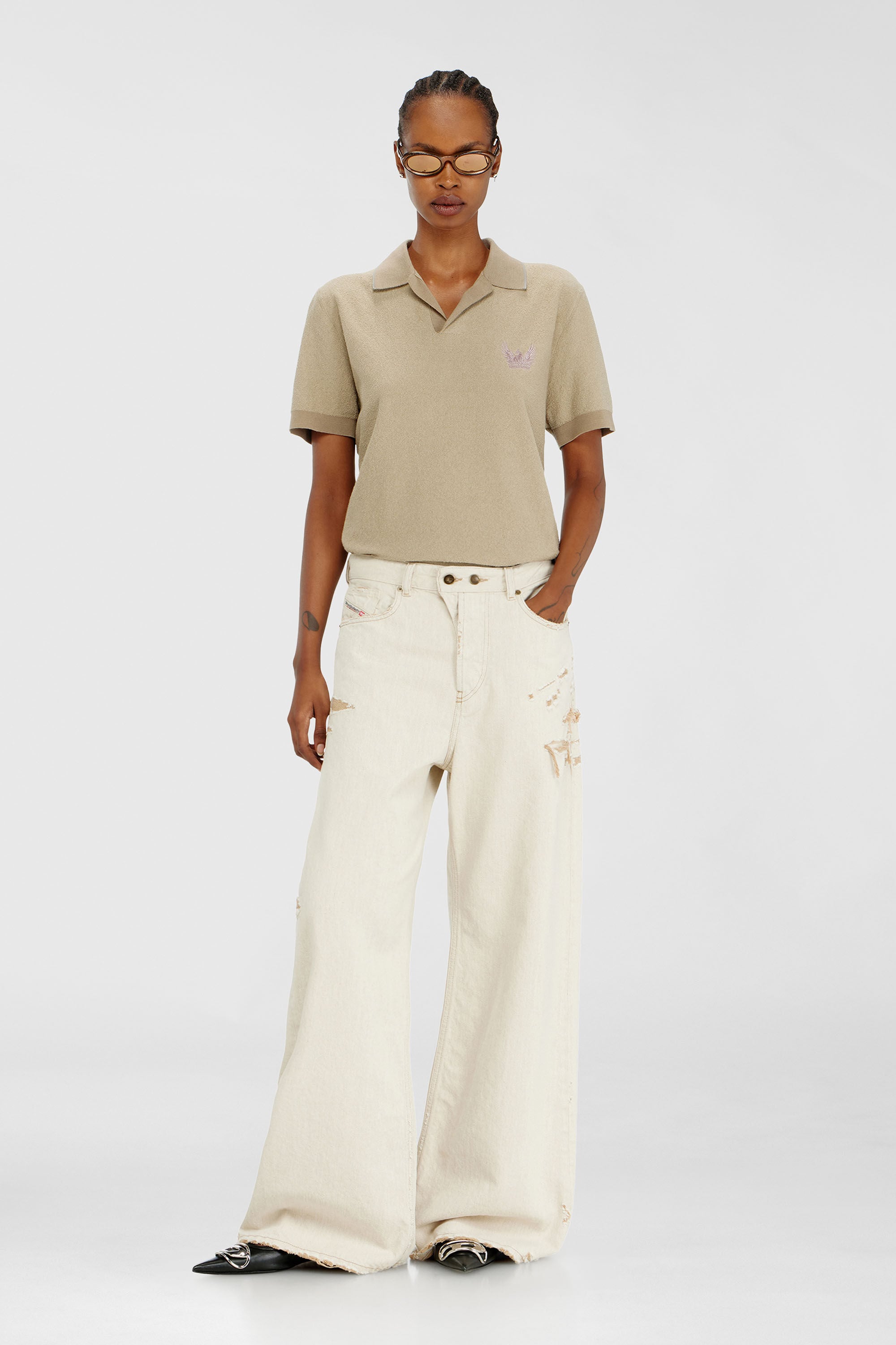 Diesel - Female's Relaxed Jeans 1996 D-Sire 09P89, Beige - 1