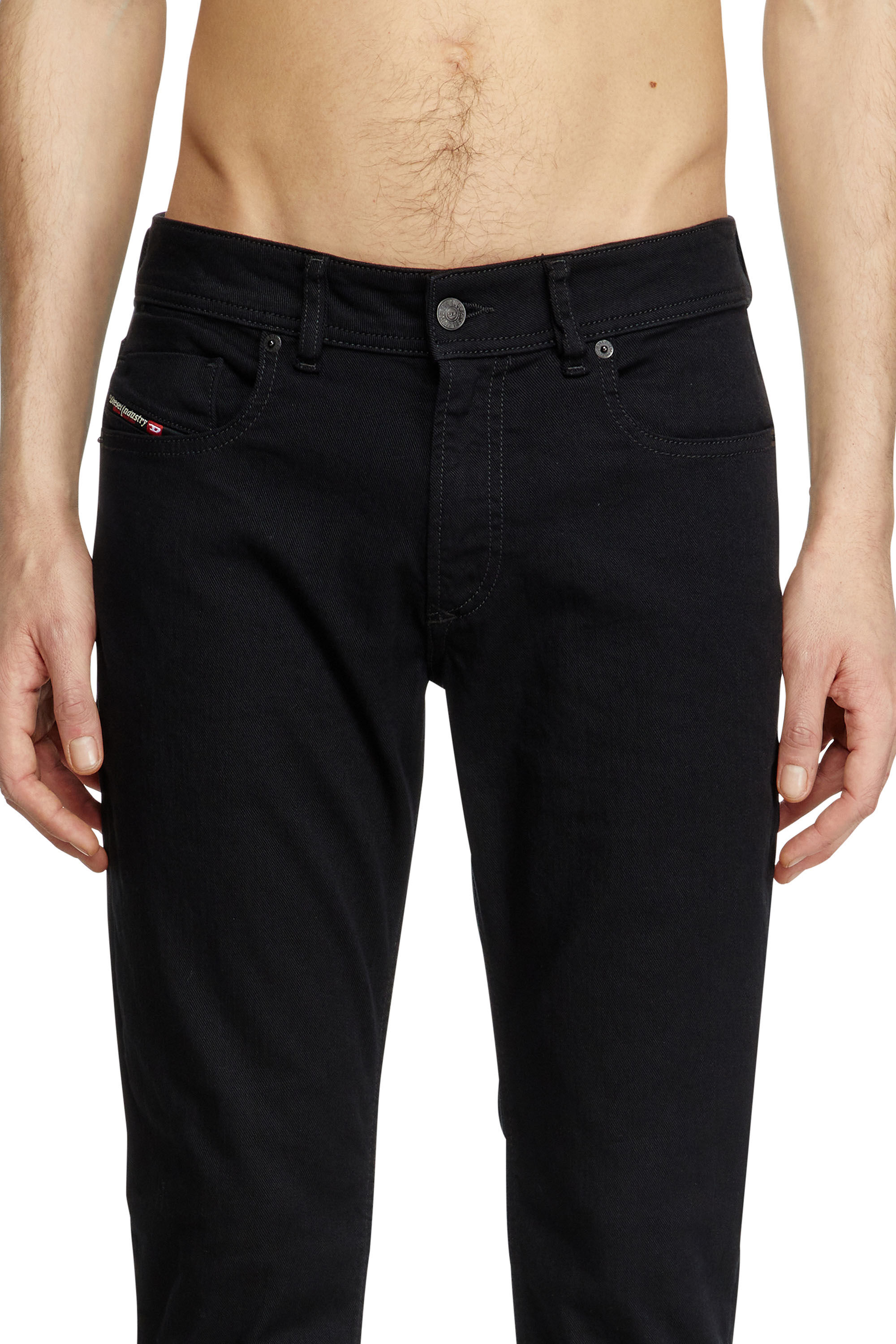 ☆Y☆ RETRO ENGINE Black Paint Denim Men's Regular Jeans | Black/Dark grey | Diesel 1985 Larkee