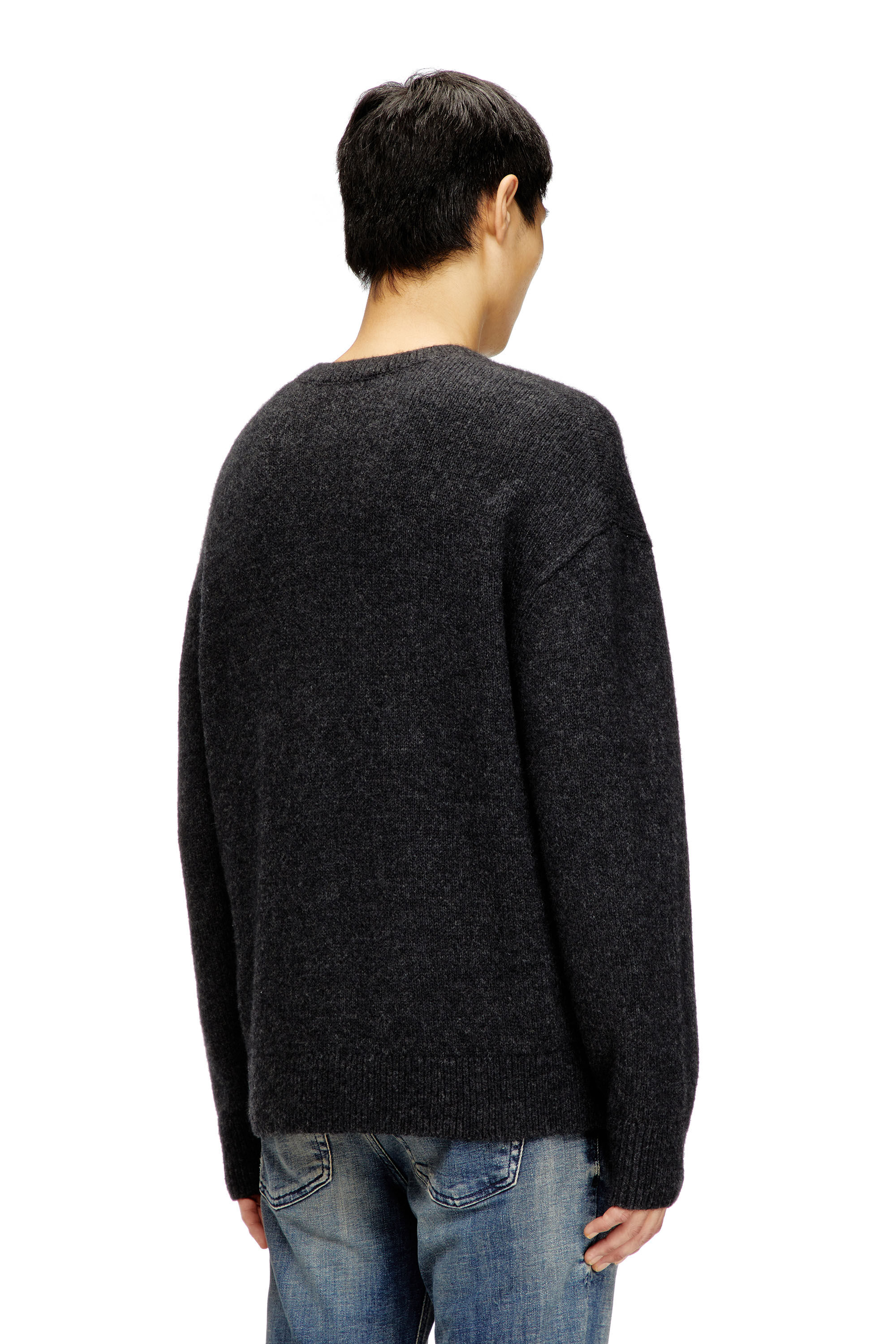 Men's Jumper in wool and alpaca blend | Black | Diesel