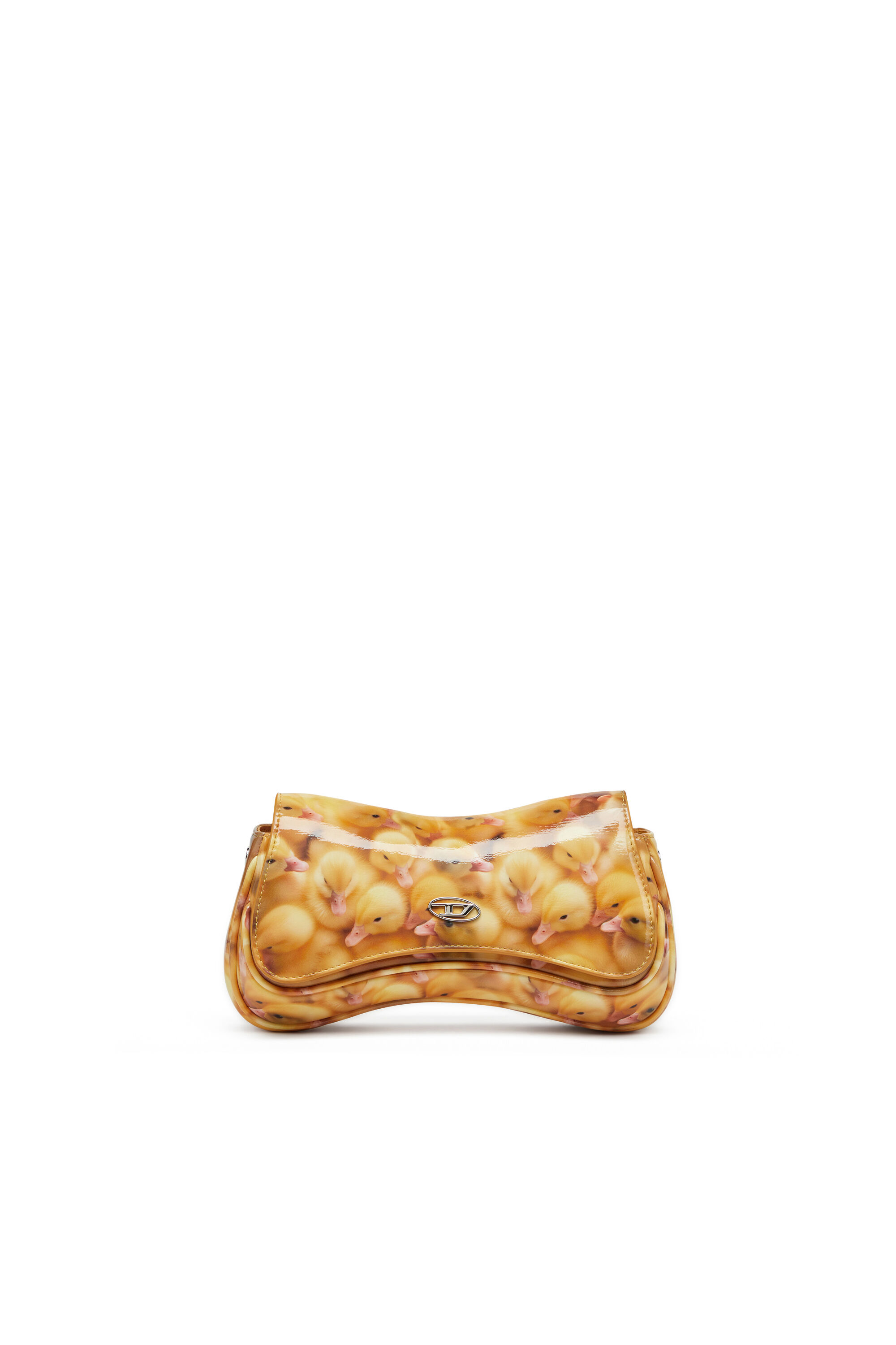 Diesel - PLAY CLUTCH, Female's Play-Glossy clutch with print in Yellow - 1
