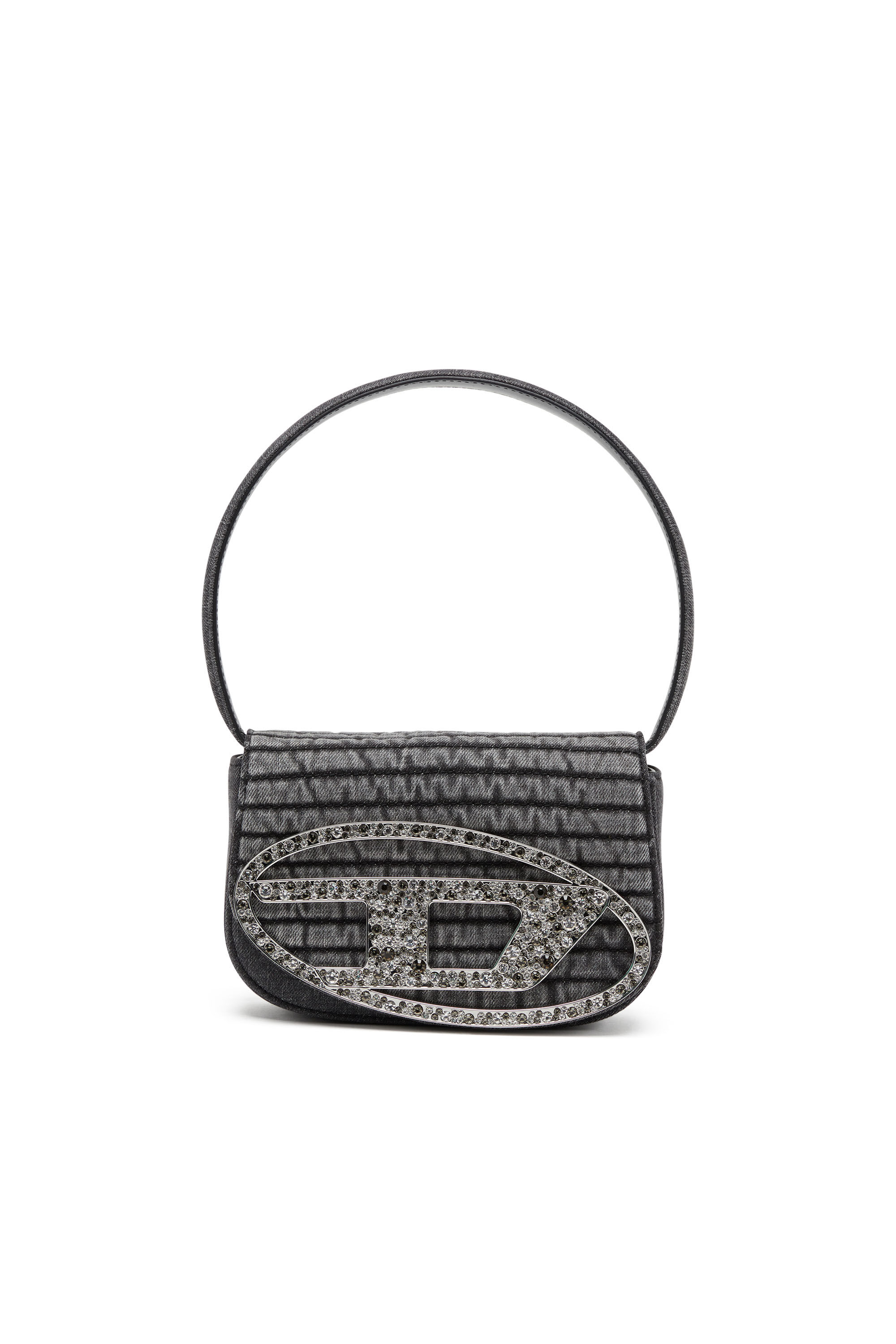 Diesel - 1DR, 1DR Shoulder Bag - Sac épaule iconique en denim matelassé Femme in Noir - 1