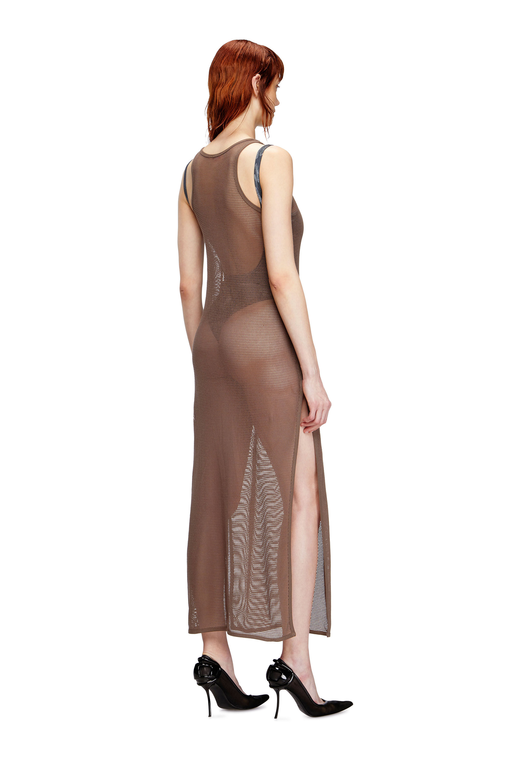 Diesel - JENNIFER-UTLT, Woman's Mesh beach cover-up in Brown - 1
