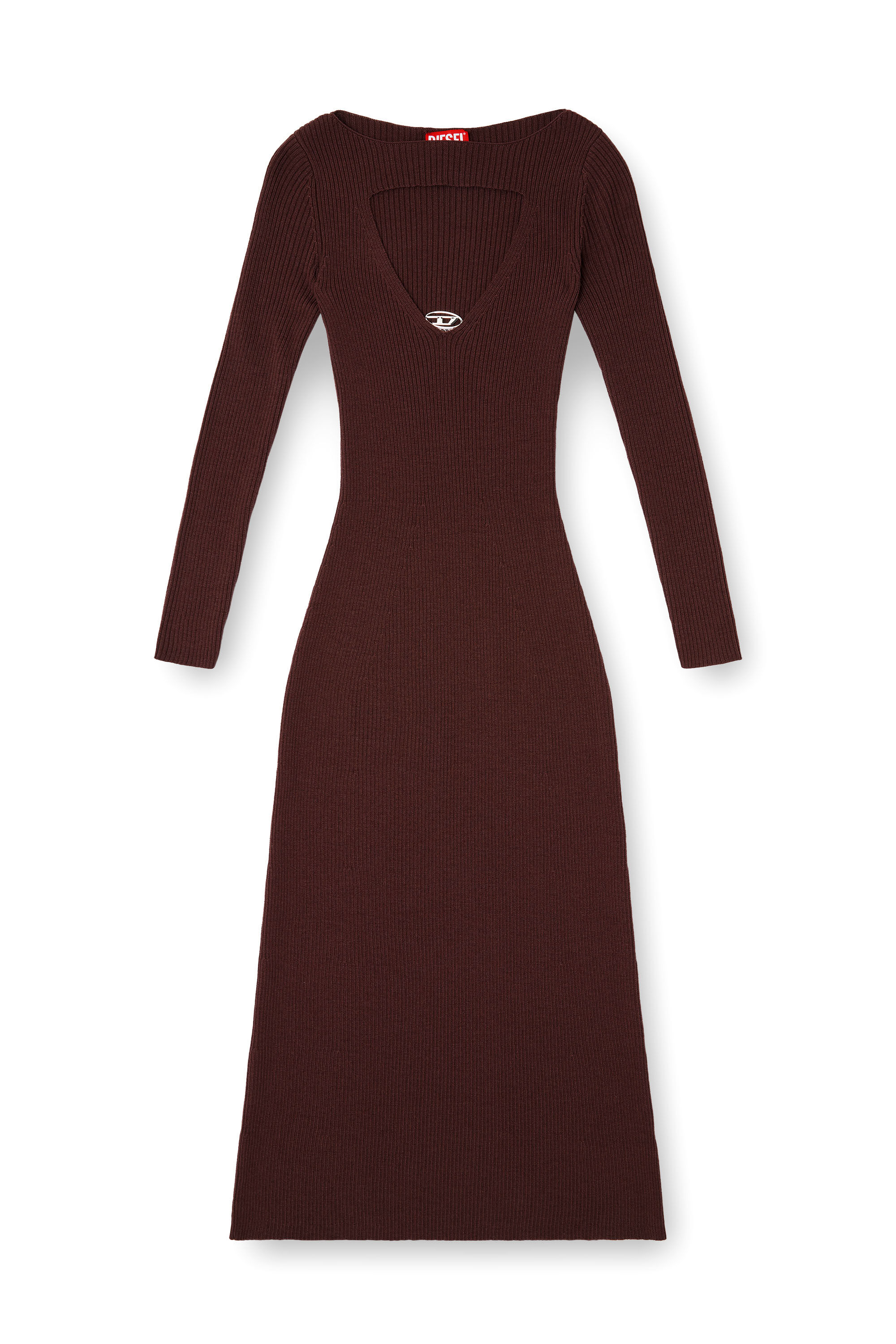 タグ付き　DIESEL　M-Iranda Knitted Dress　XS Women's Midi wool dress with inlay | Beige | Diesel