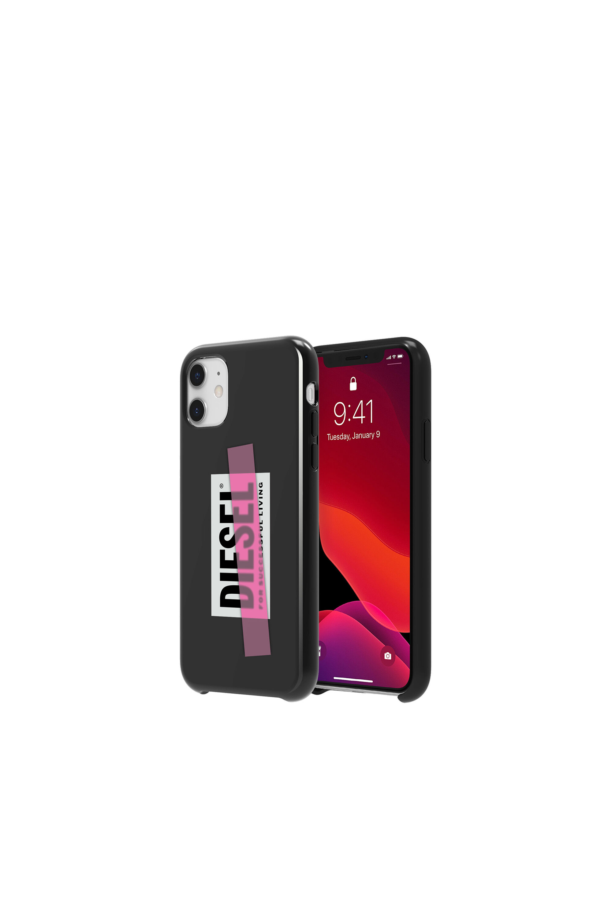 Diesel - DIPH-032-BLKPT, Coque co-moulée imprimée pour iPhone 11 Mixte in Noir - 1