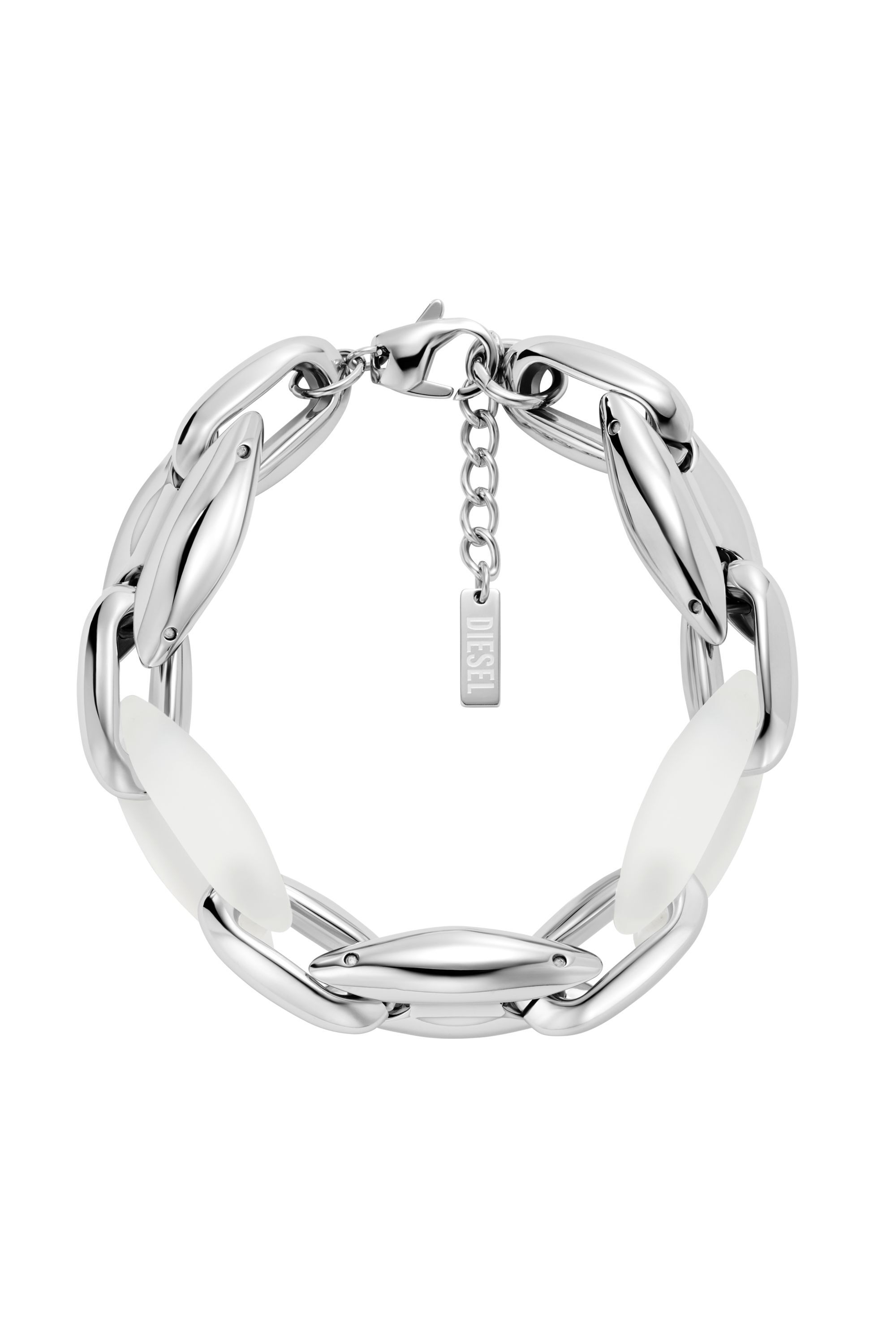 Women's Stainless Steel and Silicone Metamorph Chain Bracelet