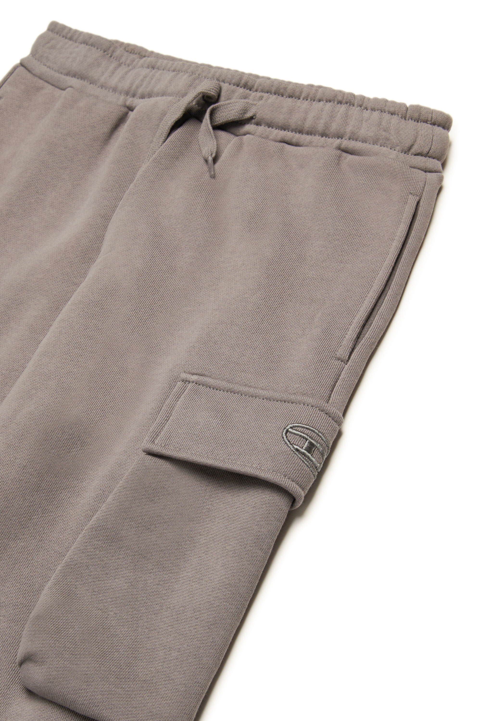 Diesel - PLEKOX, Male's Cargo sweatpants with Oval D embroidery in Grey - 3