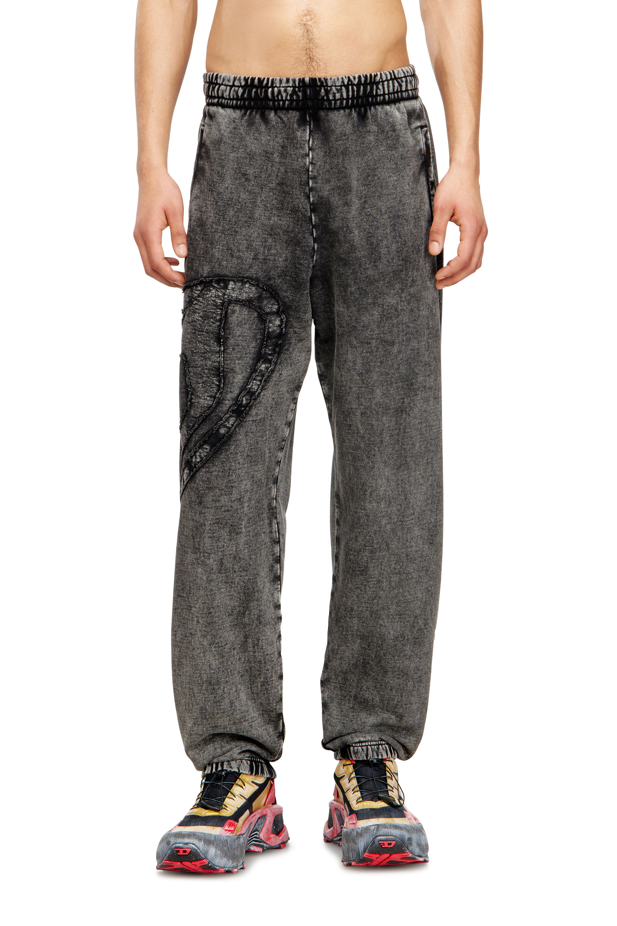 Men's Organic cotton sweatpants with Oval D patch | Grey | Diesel