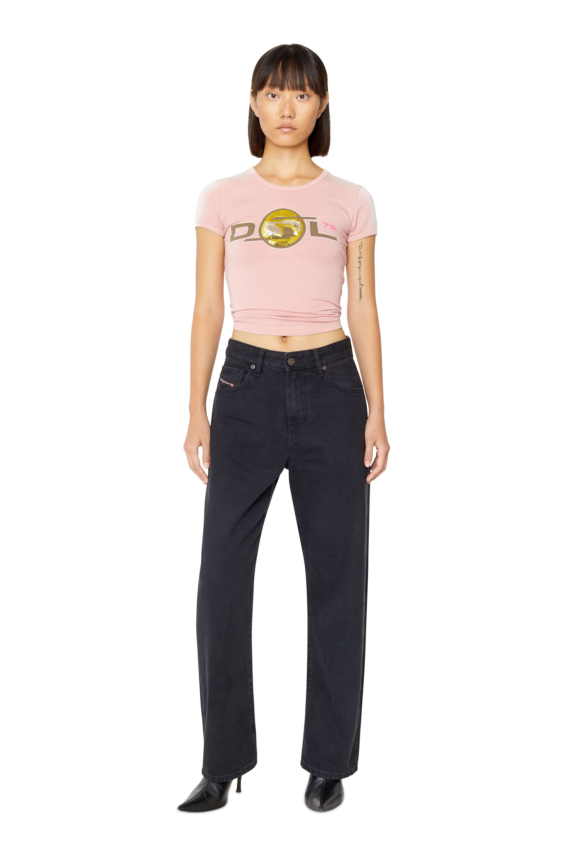 Diesel - Woman's Straight Jeans 1999 D-Reggy Z09RL, Black/Dark grey - 1