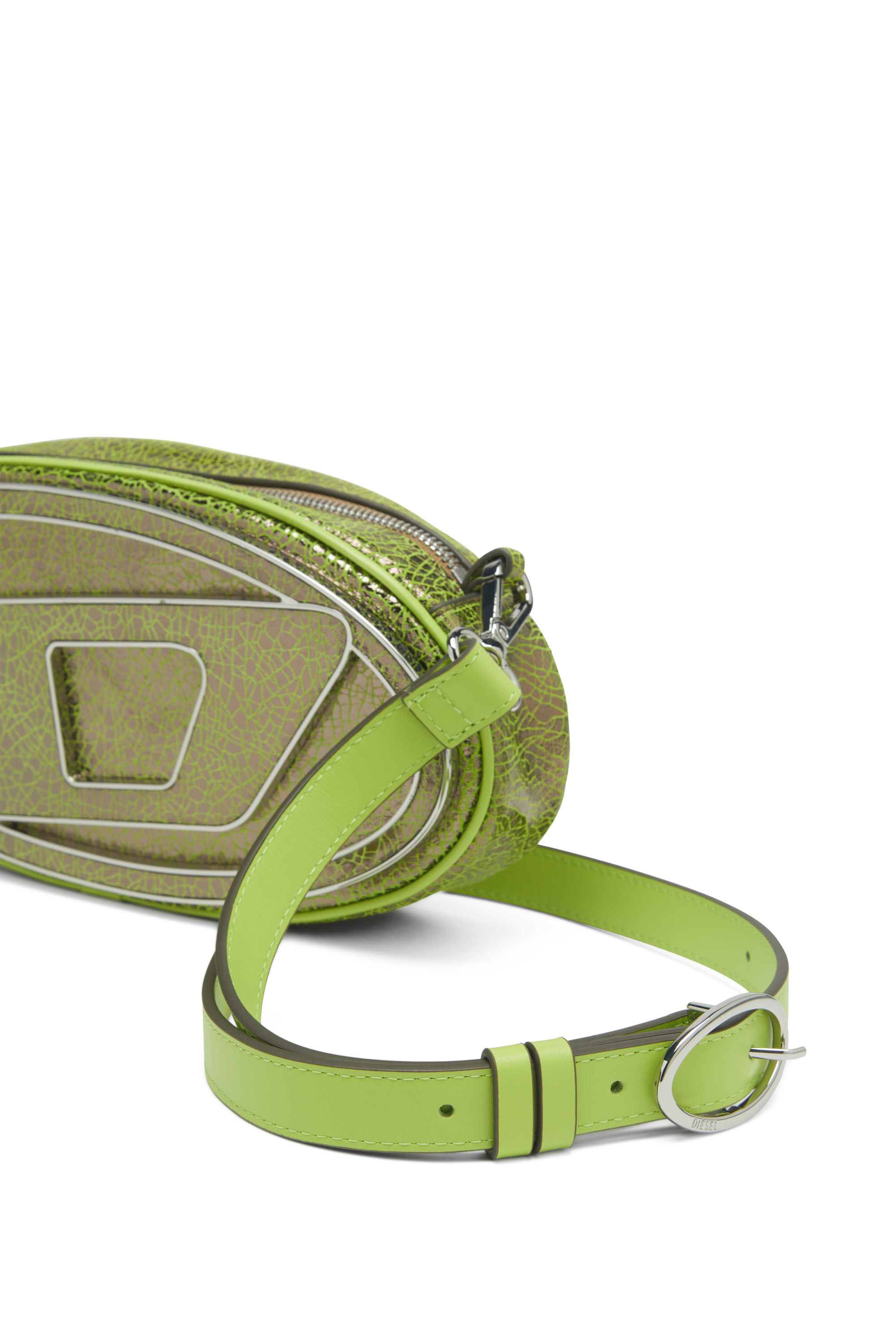 Diesel - 1DR-POUCH, 1DR-Pouch - Sac à bandoulière en cuir craquelé Femme in Vert - 2