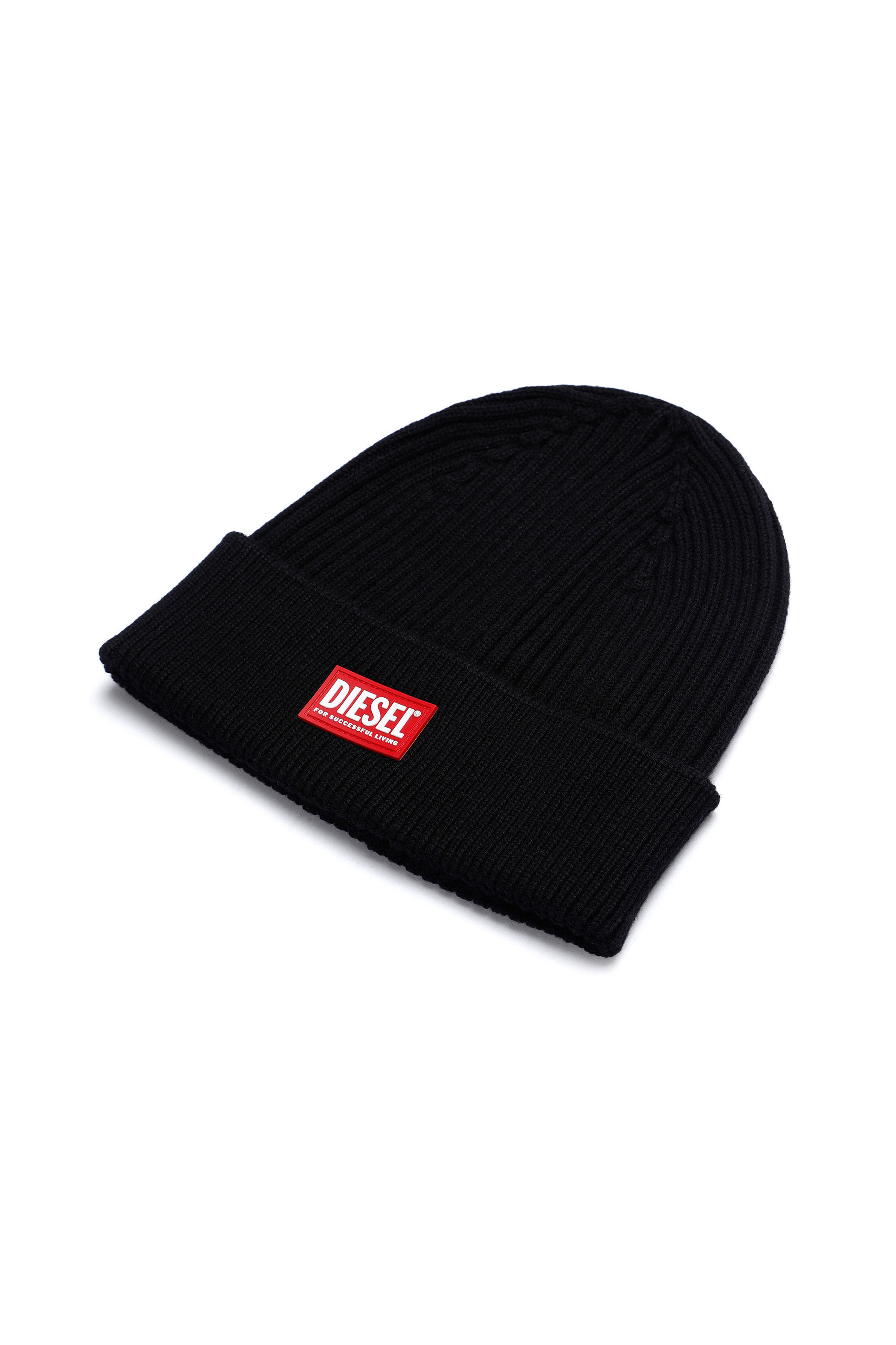 K-CODER-G 2X2: Ribbed beanie with logo patch | Diesel