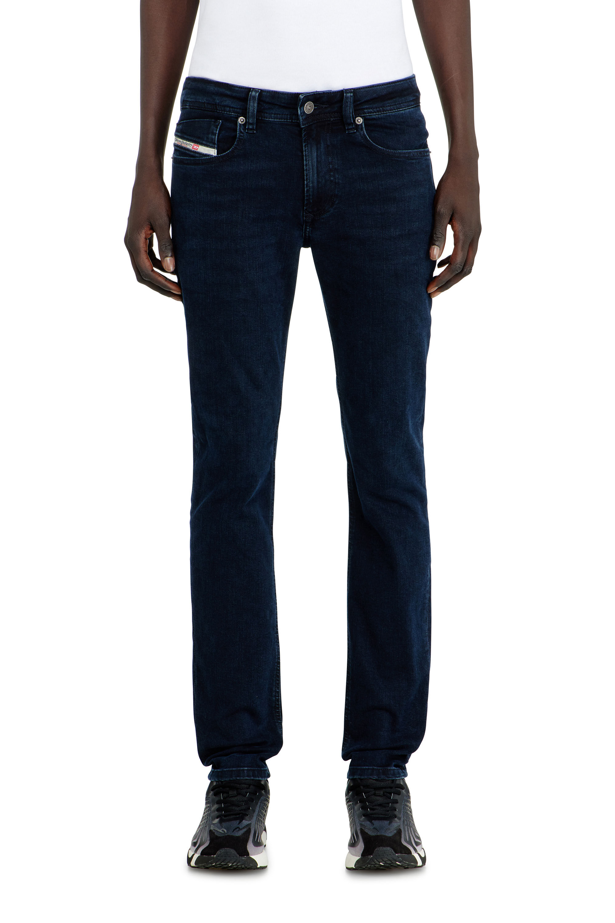 Diesel Jeans Skinny Fit Uomo 1979 Sleenker 09F38, Denim Elasticizzato Blu Scuro, Vita Bassa