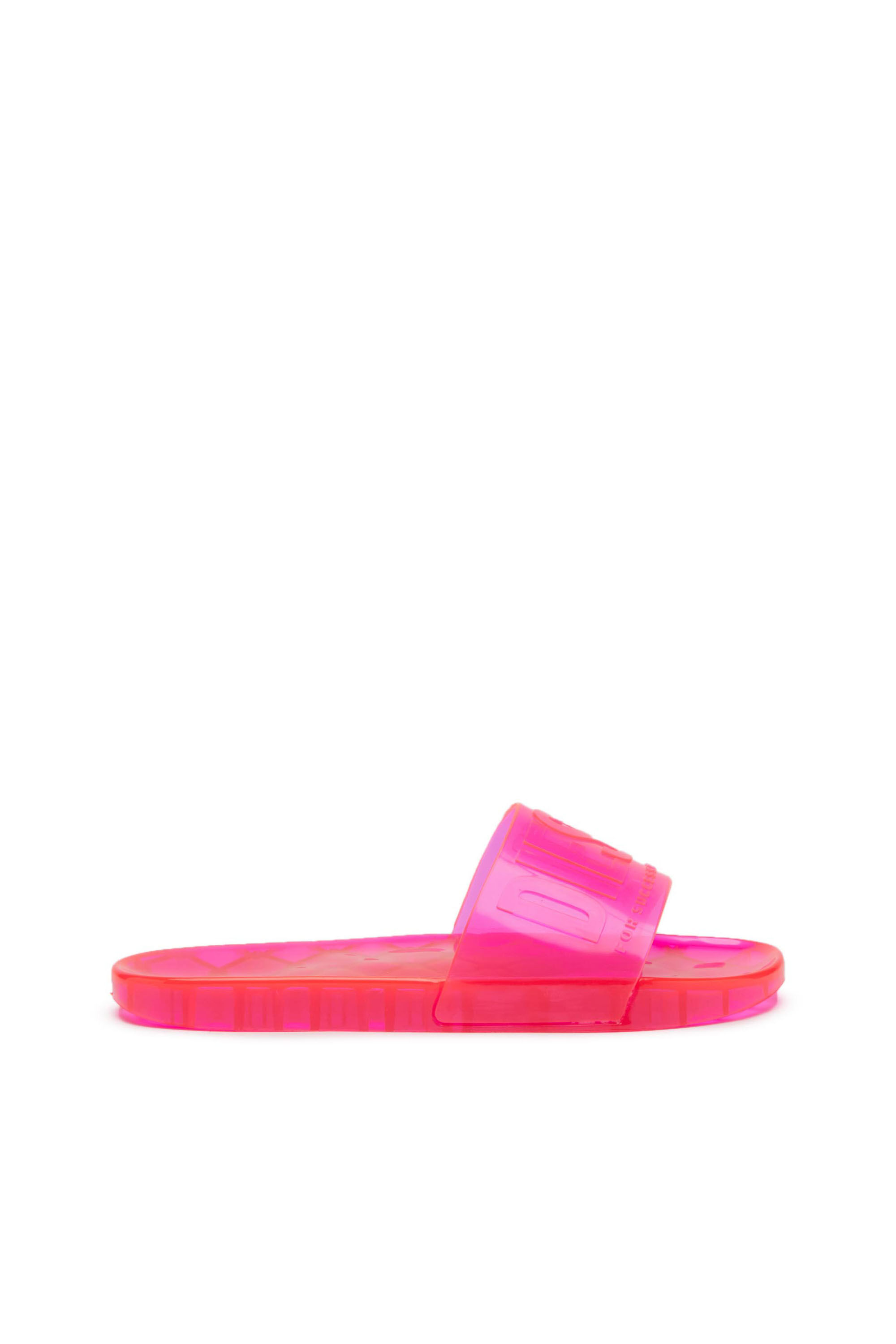 Diesel - SA-KARAIBI GL X, Female's Sa-Karaibi-Pool slides in clear neon PVC in Pink Fluo - 1