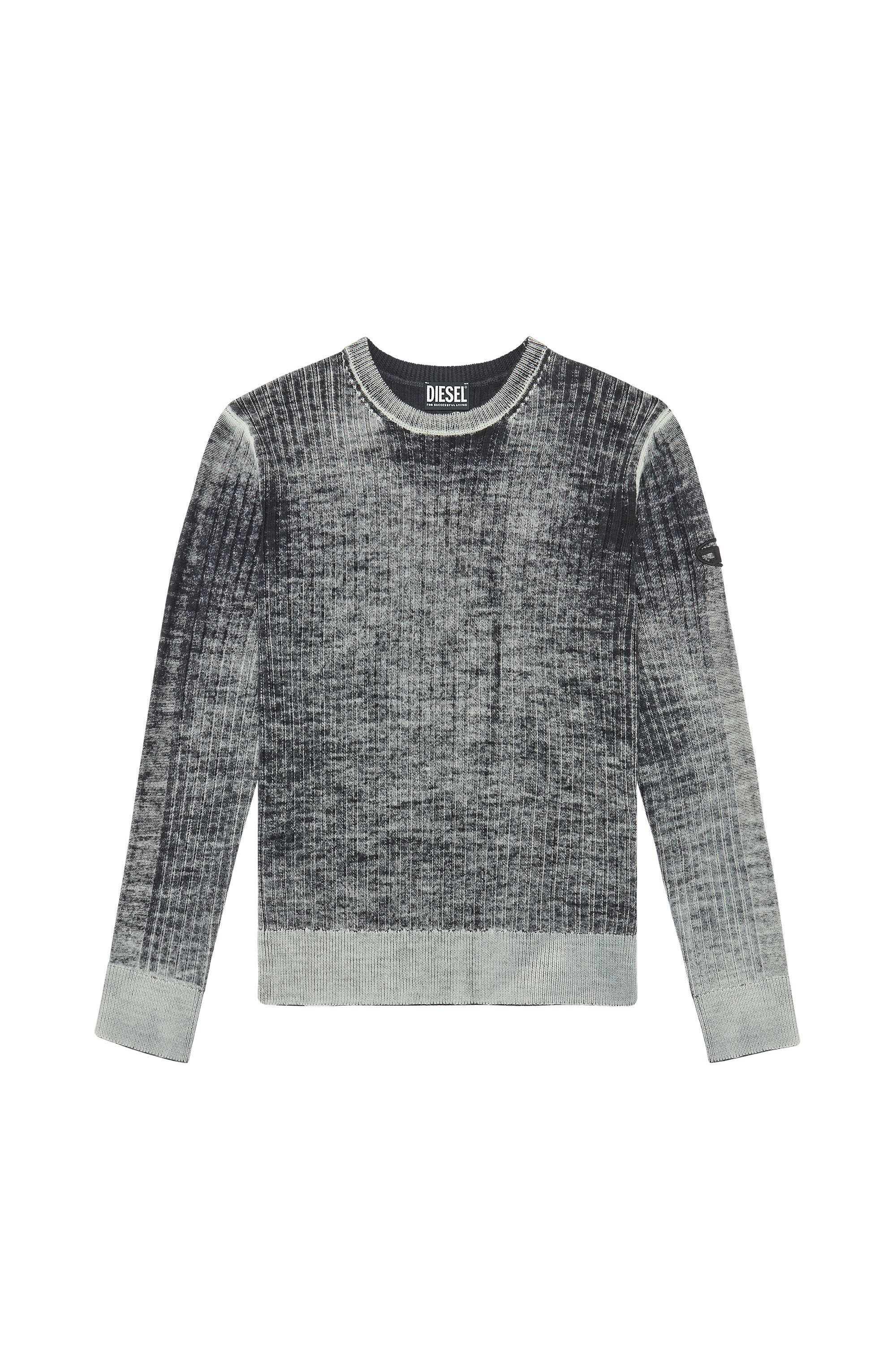 Diesel - K-ANDELERO, Pull en laine imprimée Homme in Gris - 2