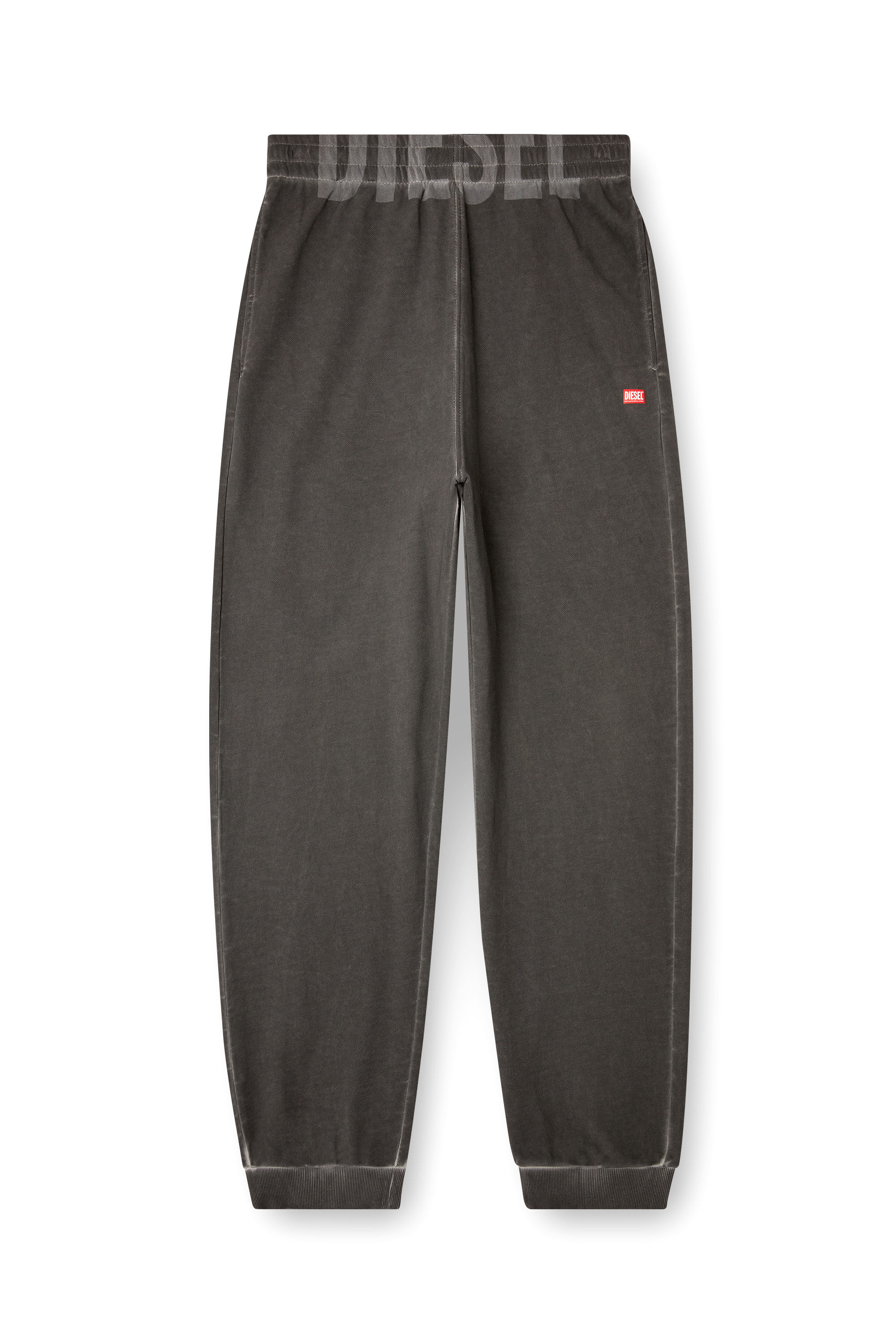 Diesel - P-MARKY-CUFF-T1, Male's Cotton joggers with drawstring waist in Dark Grey - 2
