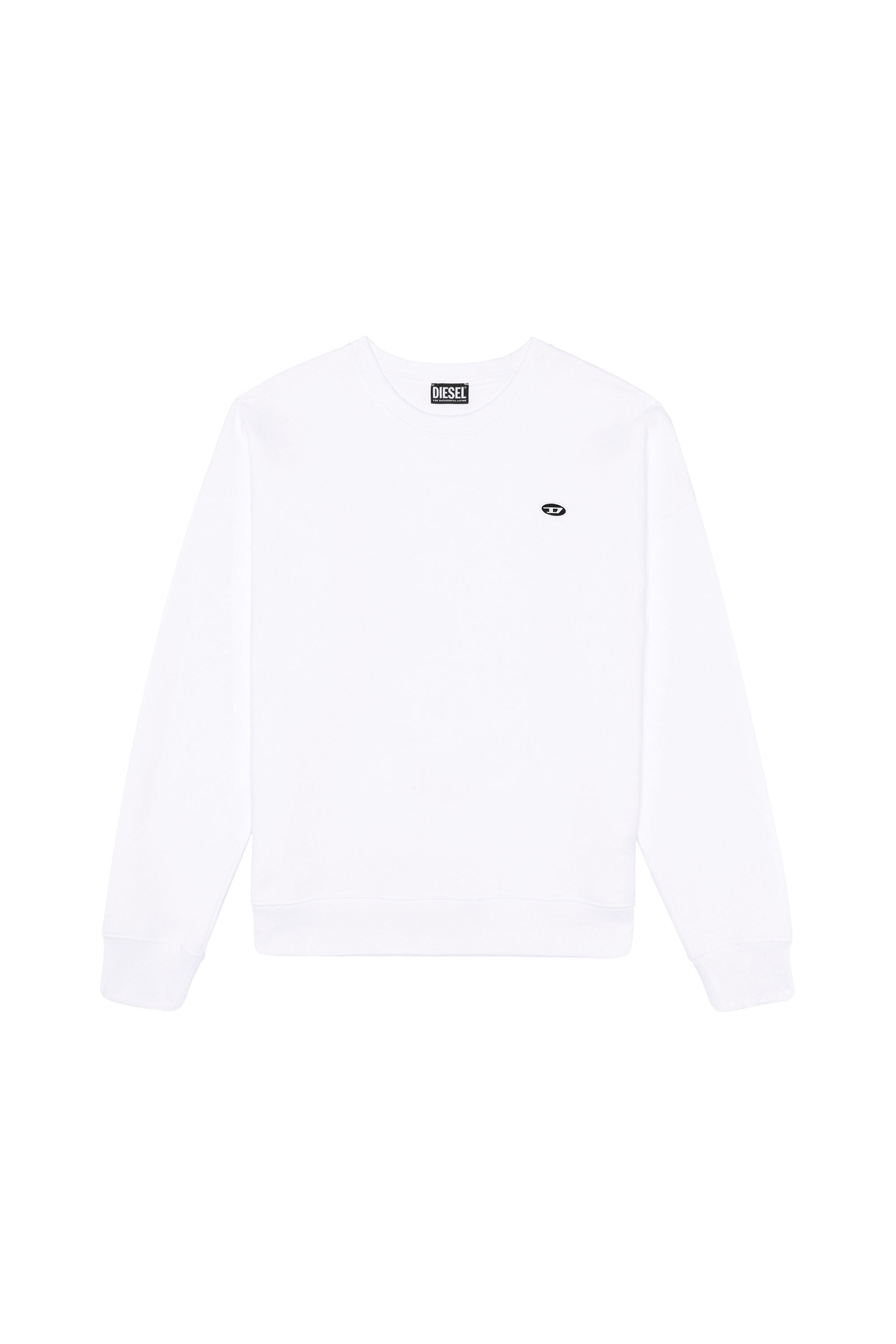 Diesel - S-ROB-DOVAL-PJ, Male's Sweatshirt with logo patch in White - 2