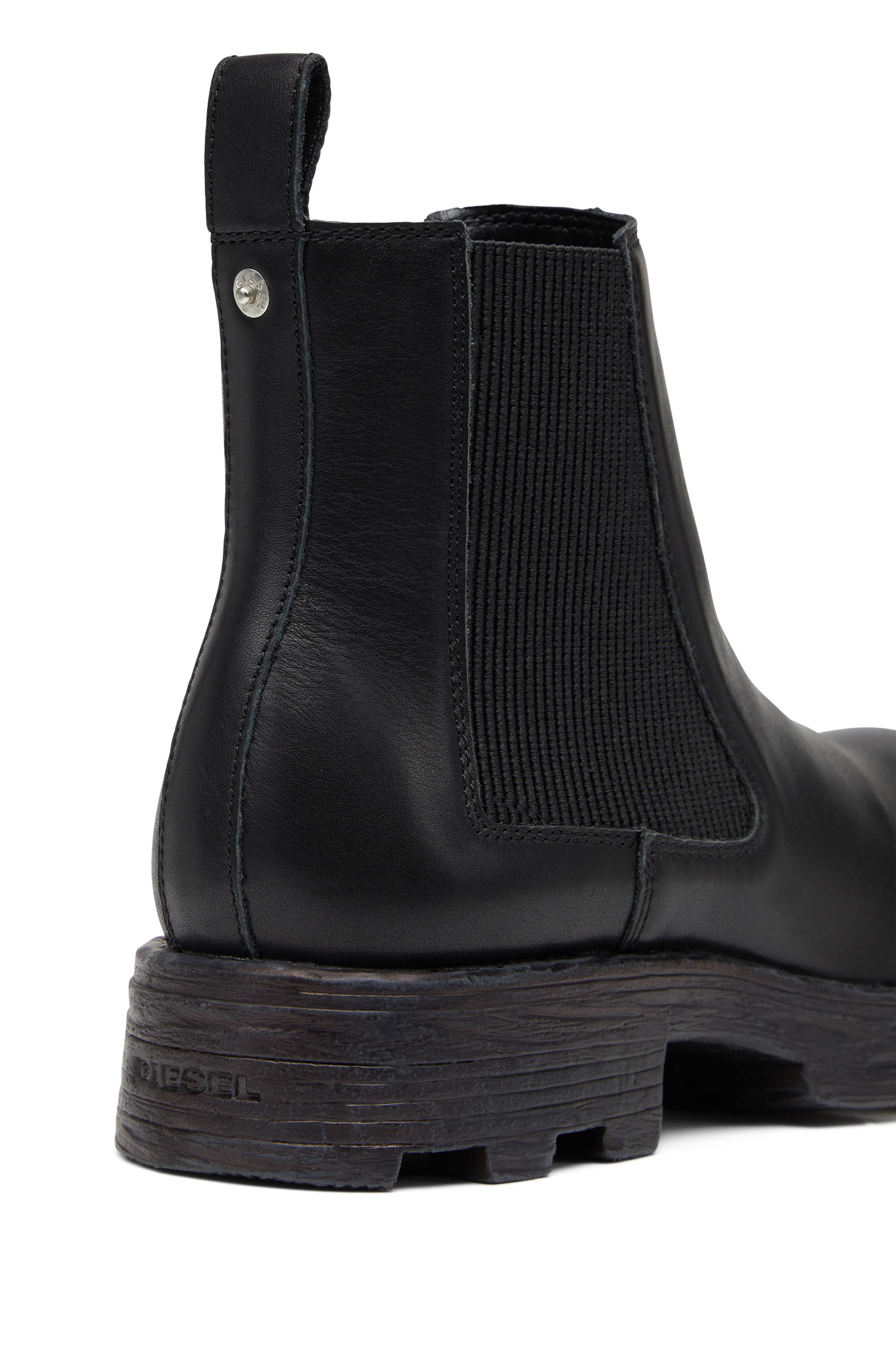 Diesel - D-HAMMER LCH, D-Hammer-Bottes Chelsea en cuir avec semelle épaisse Homme in Noir - 6