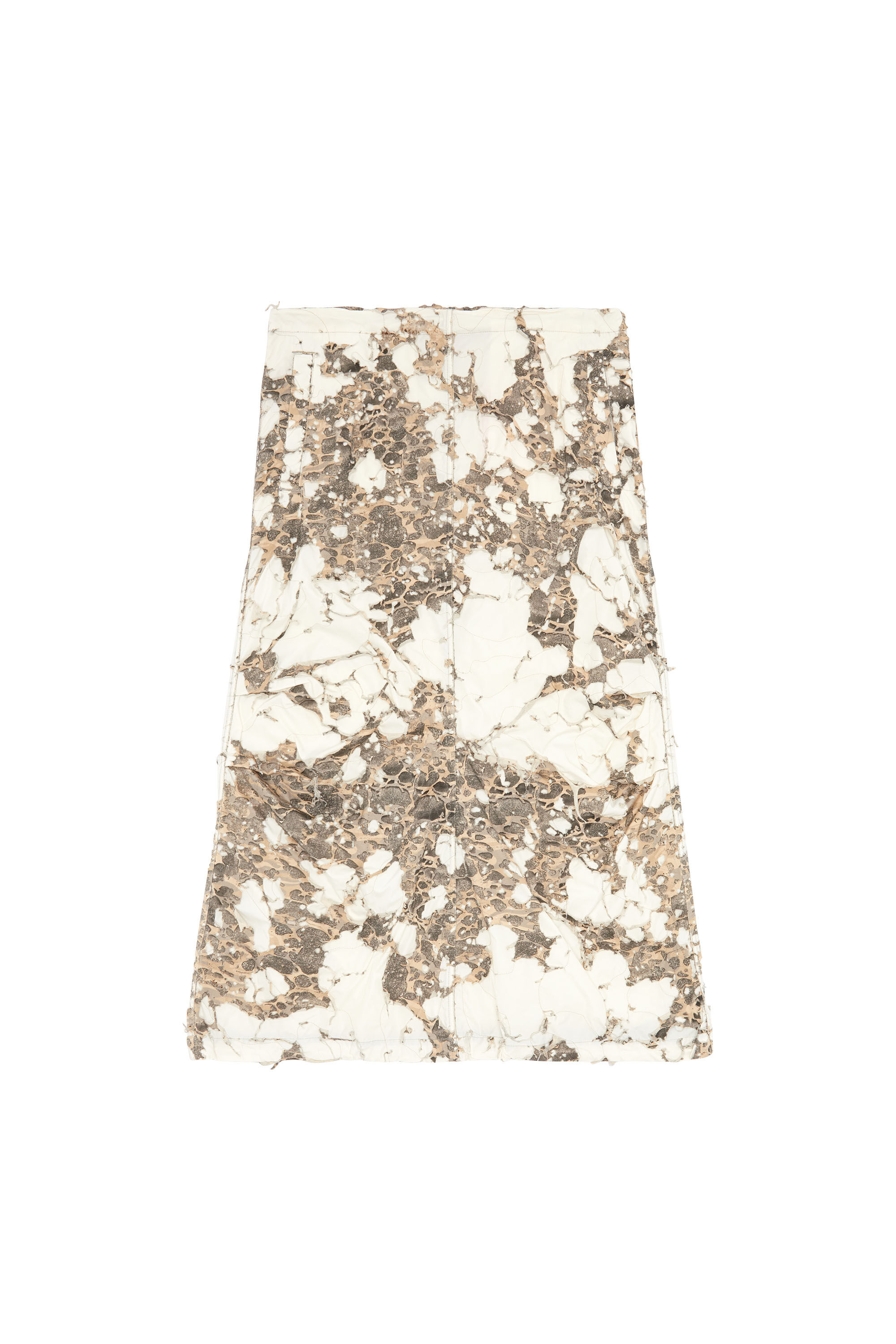 Diesel - O-HOCKYS, Female's Long skirt with destroyed camo layer in White - 2