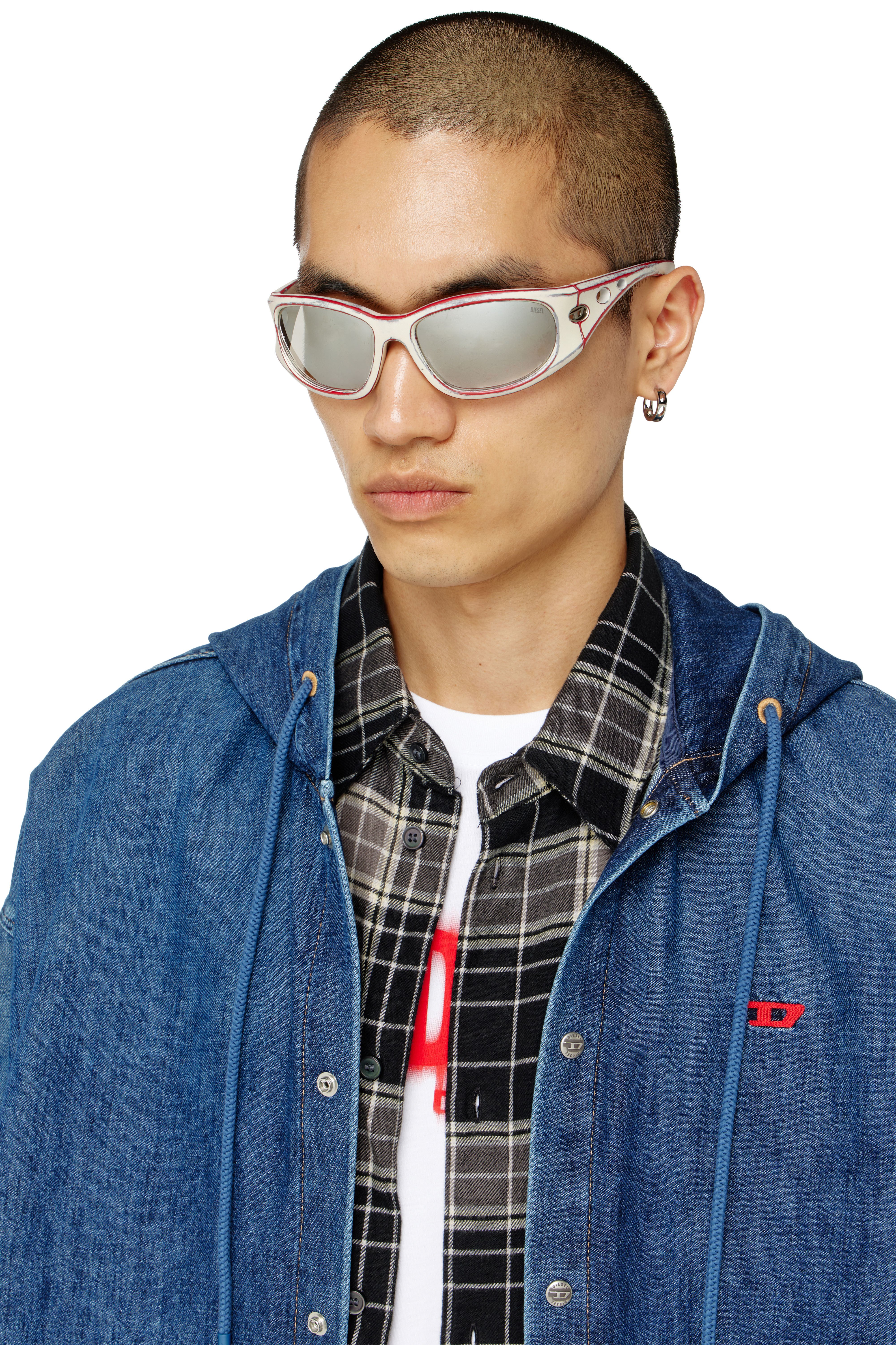 Diesel - 0DL3004U, Unisex's Cat-eye style sunglasses in Red - 1