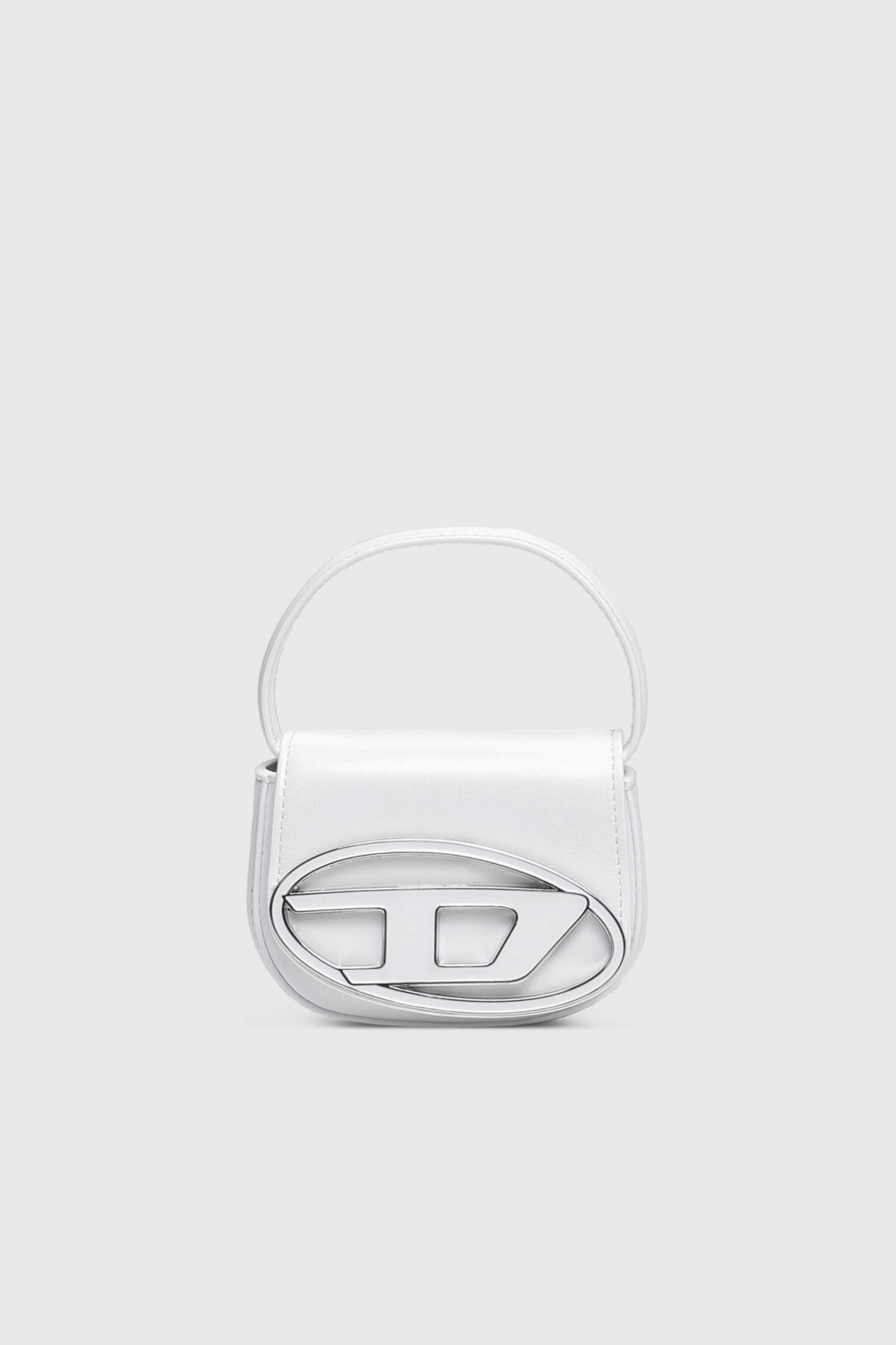 DIESEL　ショルダーバッグ　1DR-FOLD　XS　カウレザー　白　2way 1DR XS Bag Woman: leather mini Bag with D logo plaque | Diesel