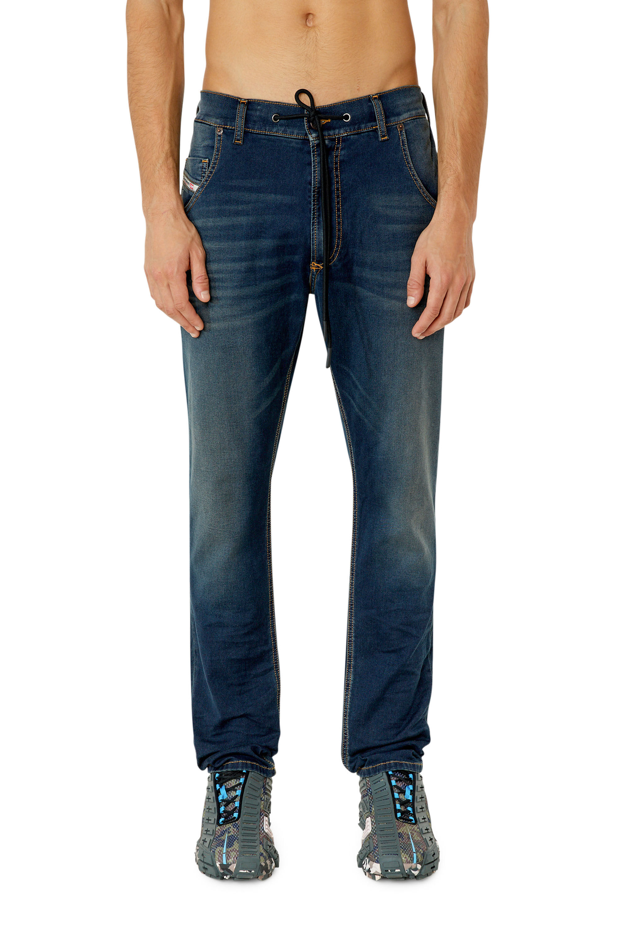 Diesel - Male's Regular 2030 D-Krooley Joggjeans® E69UB, Dark Blue - 3