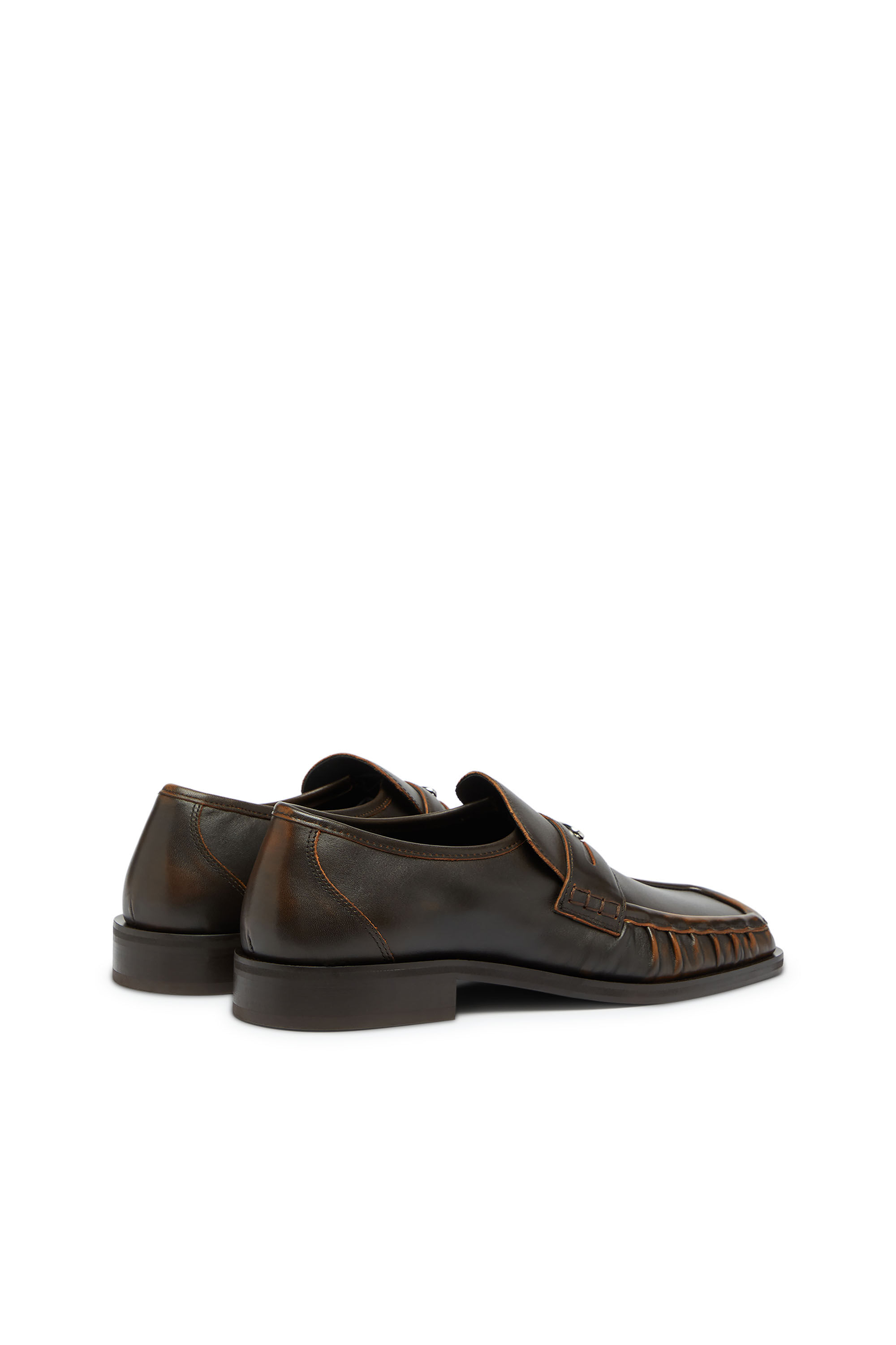 Men's D-Amber - Penny loafers in leather | Brown | Diesel US