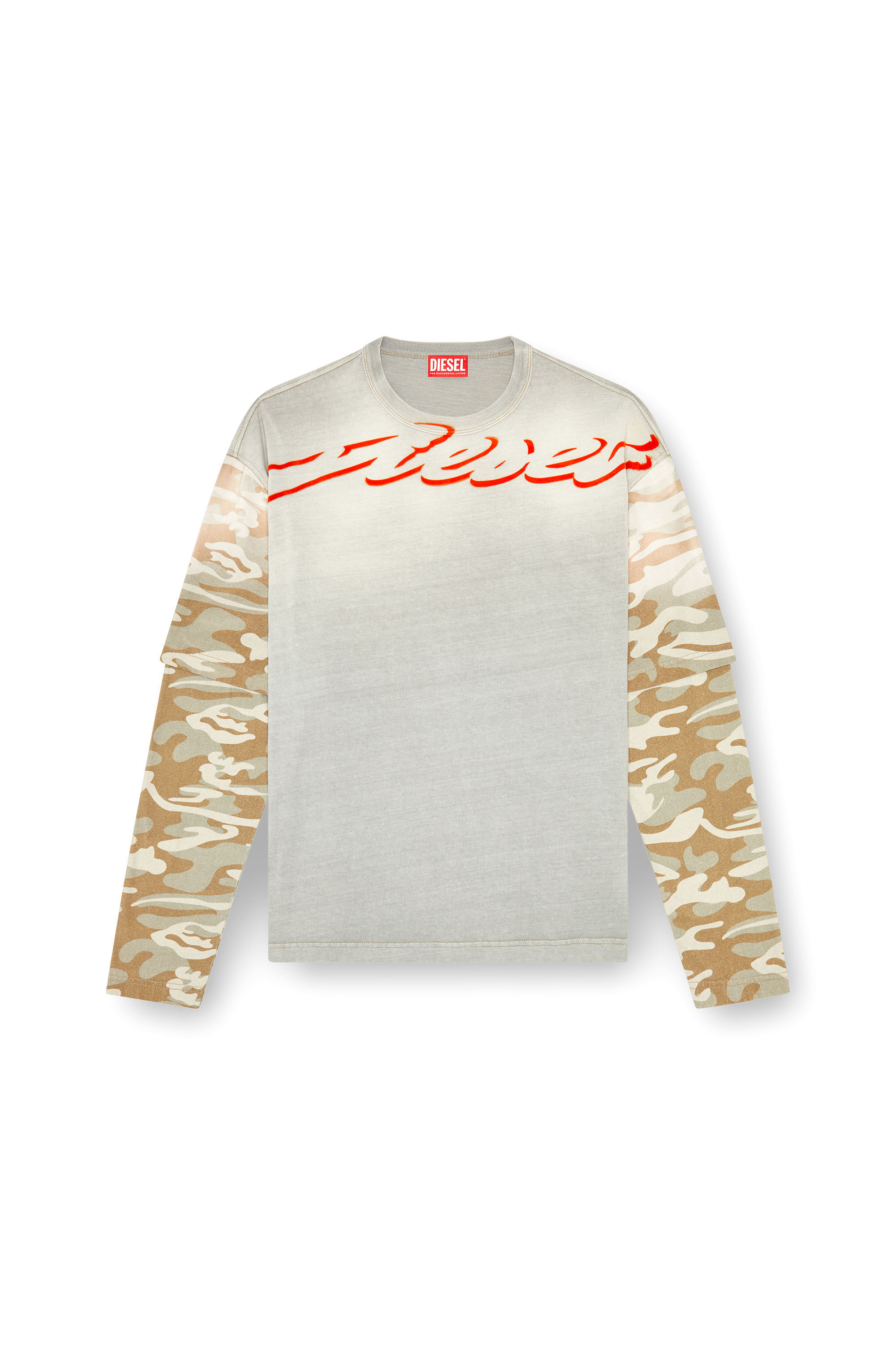 Men's Layered top with camo motif | Multicolor | Diesel