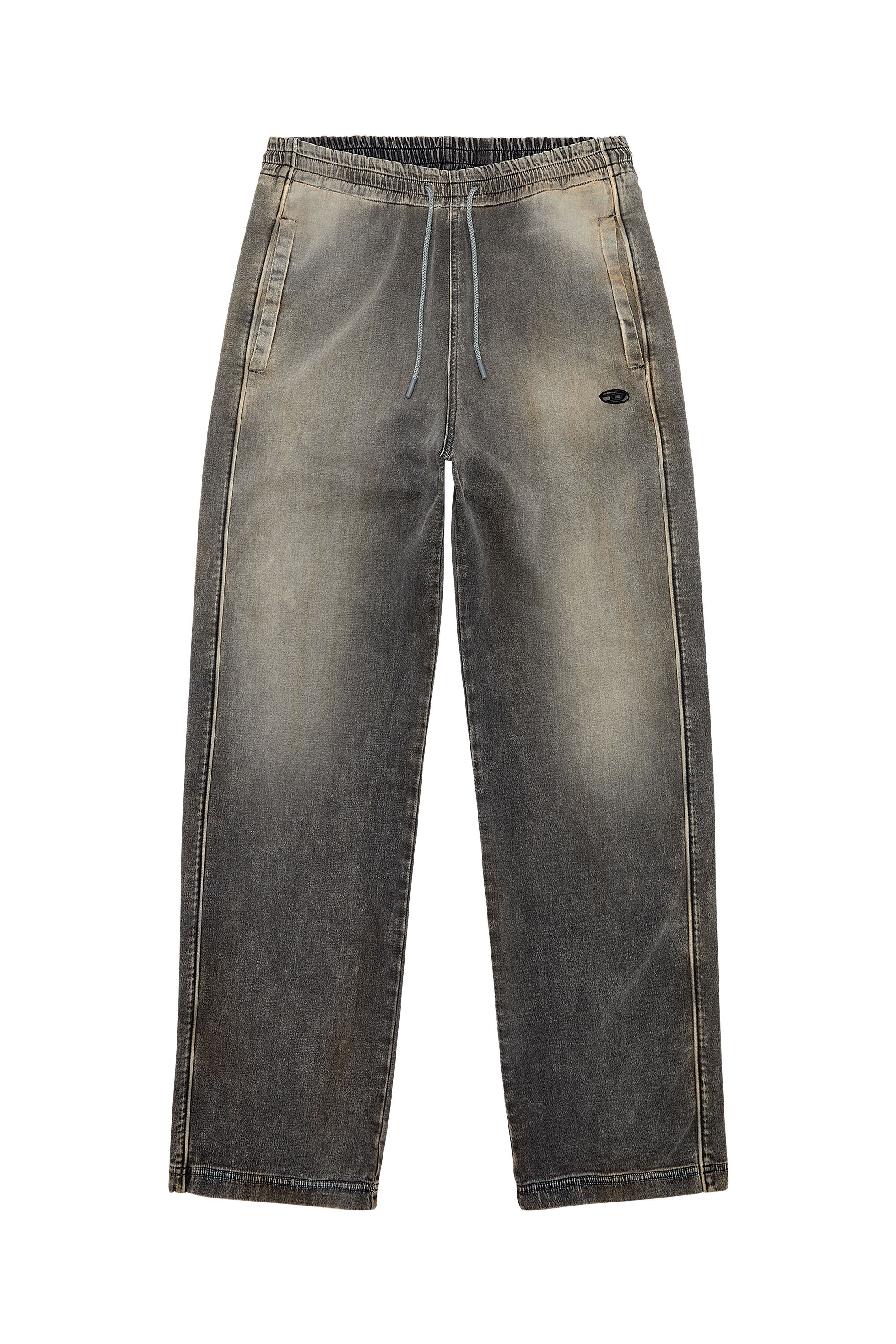 Diesel - Relaxed D-Martyans Track Denim 068HT Homme, Gris - Image 2