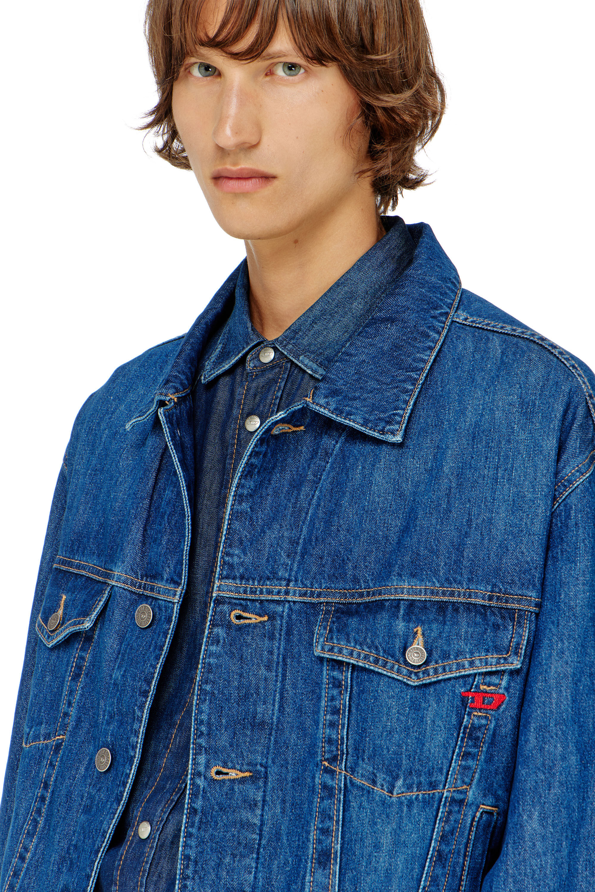 Men's Trucker jacket in denim | Blue | Diesel US