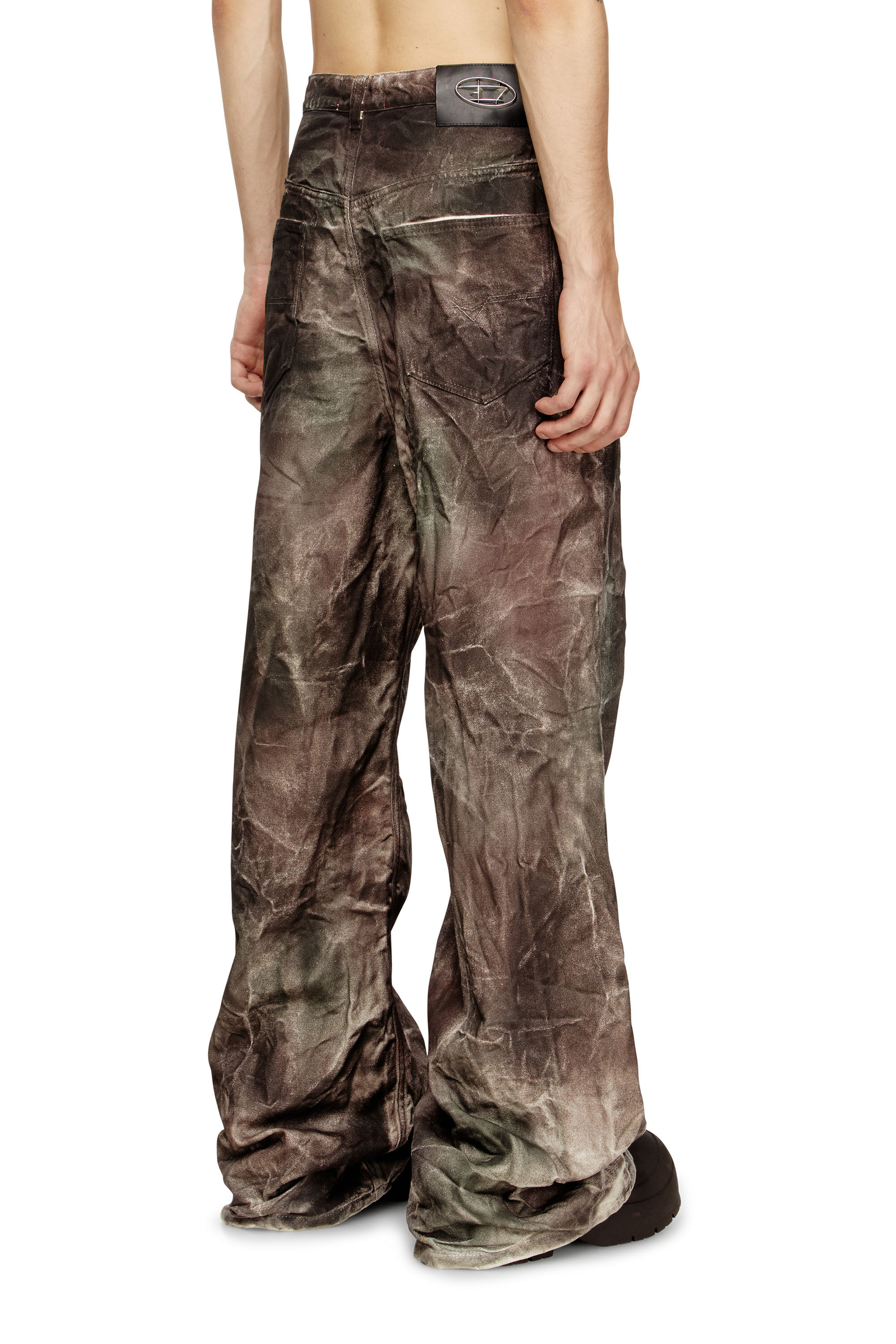 Women's Pants in crinkled camo canvas | Multicolor | Diesel
