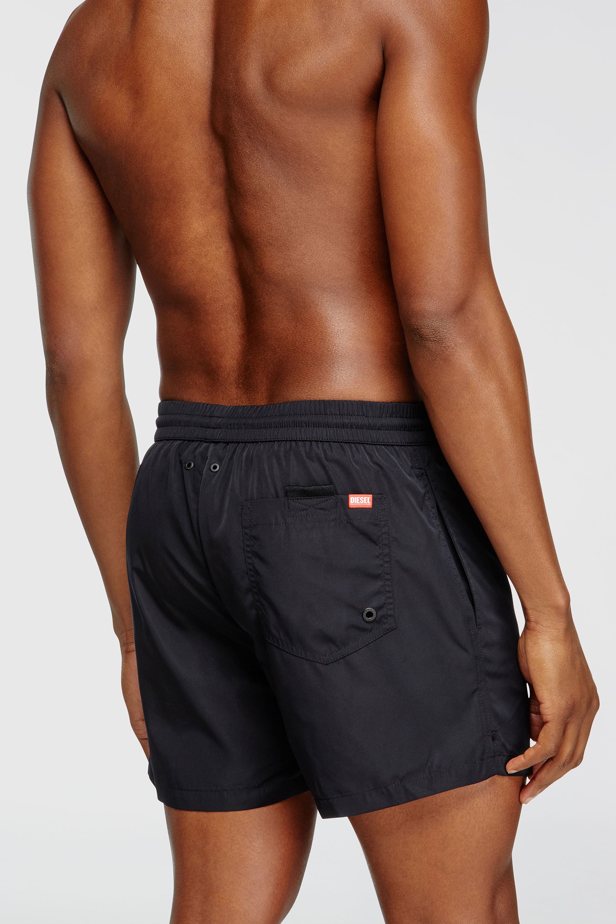 Diesel - KEN-37-D-CORE, Man's Mid-length swim shorts with maxi logo in Black - 3