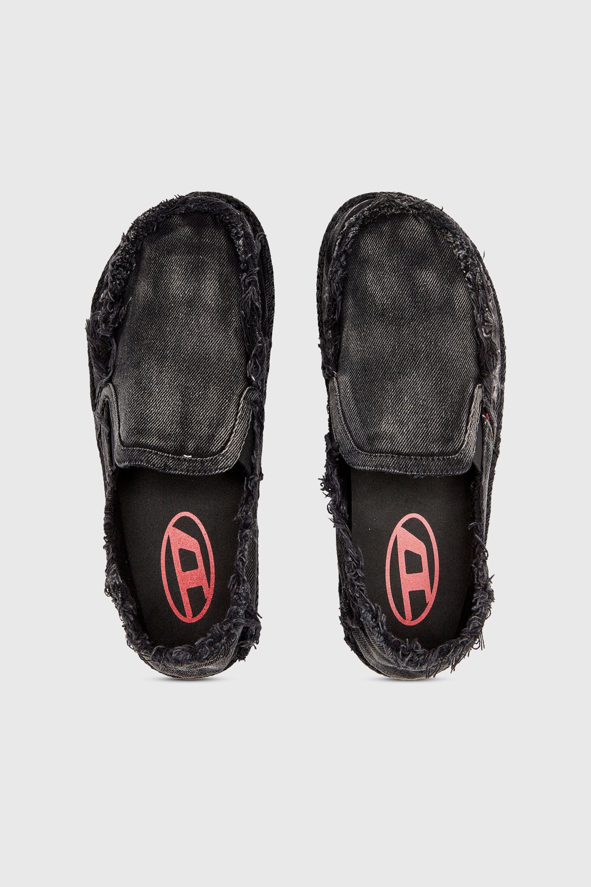 Diesel - D-LUKAS ESP, D-Lukas - Espadrilles en denim effiloch&eacute; Homme in Noir - 5