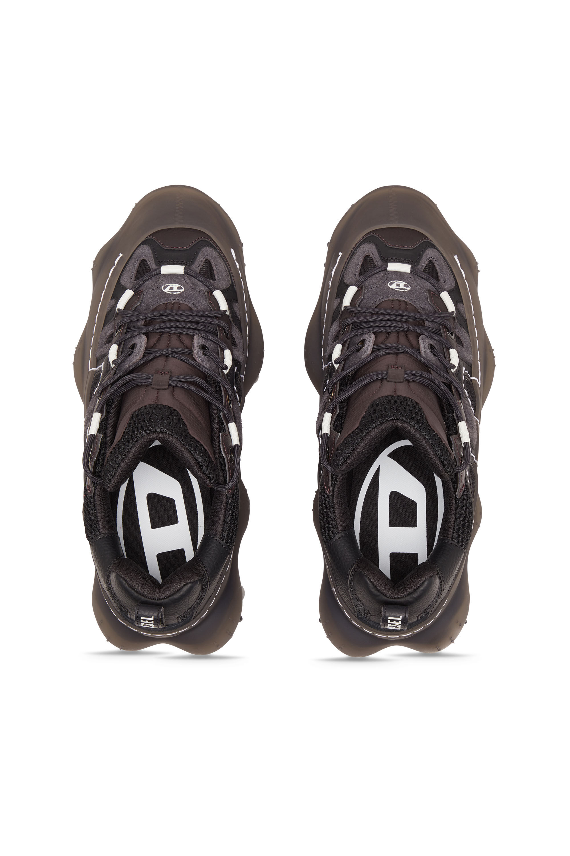 Diesel - S-PROTOTYPE P1 W, Female's S-Prototype P1-Low-top sneakers with rubber overlay in Black - 4