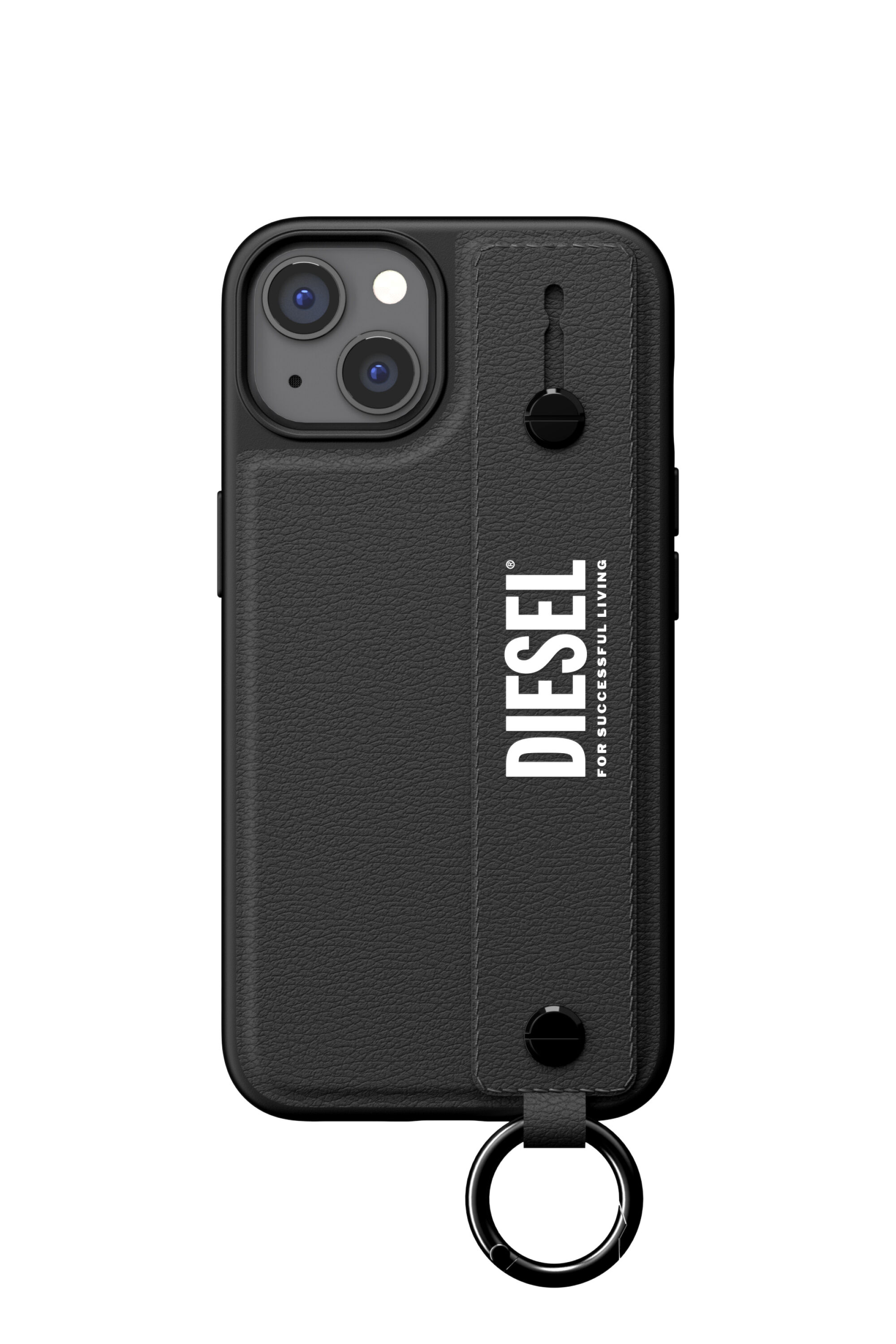 47840 TECH CHAIN: Leather tech handstrap case for iPhone 13 | Diesel