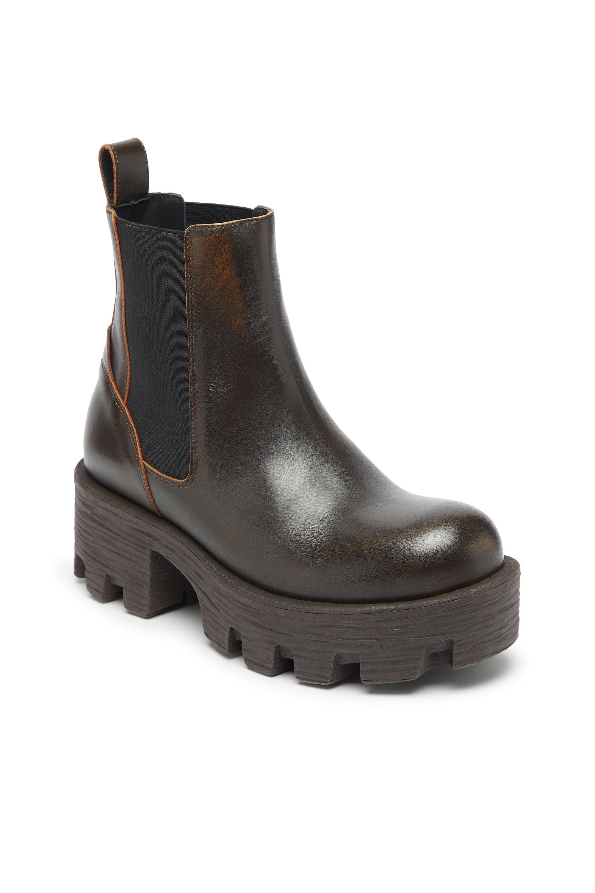 Women's D-Hammer - Chelsea boots in leather with lug sole | Brown