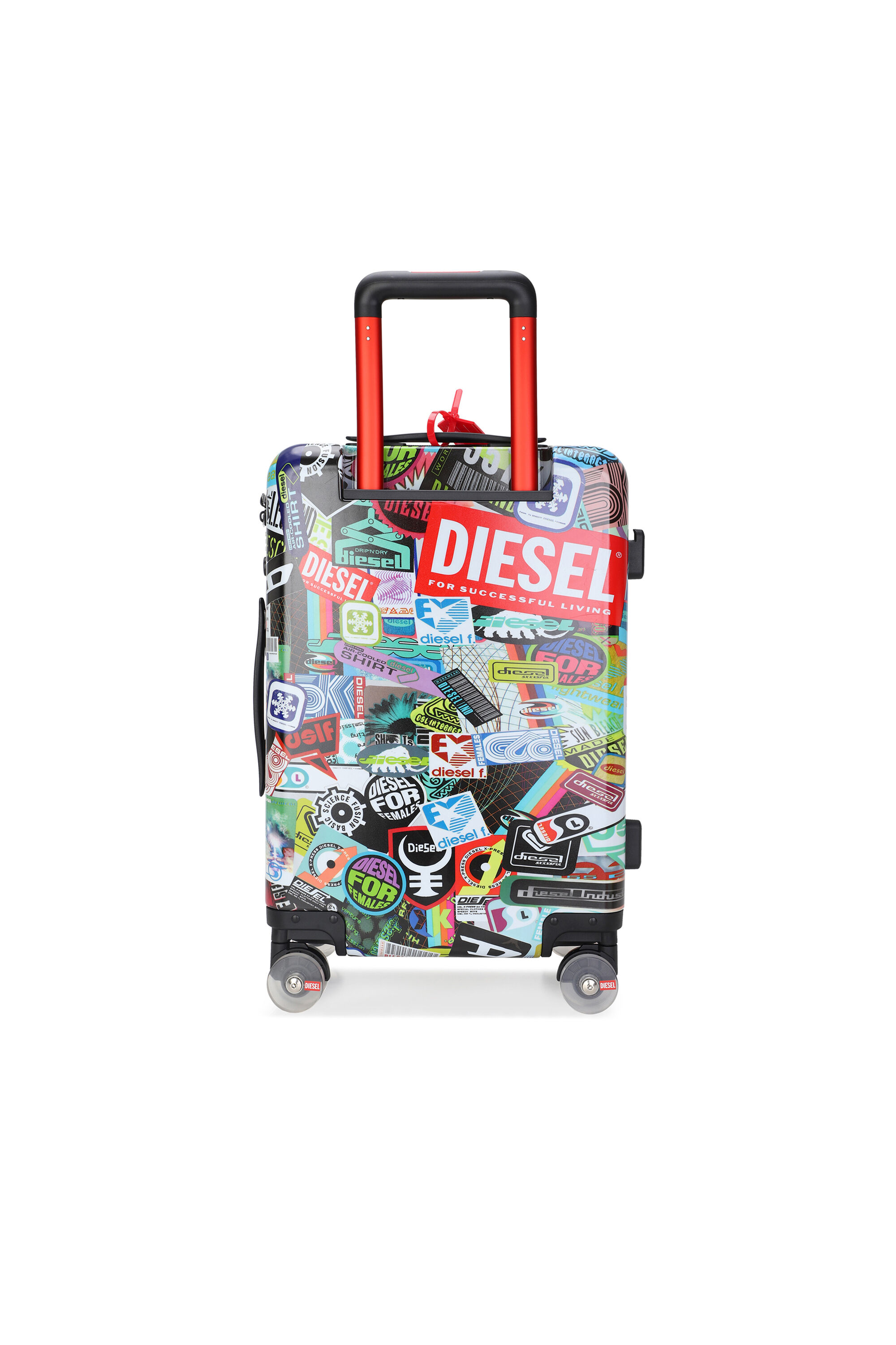 Diesel - DIESEL PC PRINTED TROLLEY-STICKERS- DSL0, Valise taille S style autocollants Mixte in Polychrome - 2
