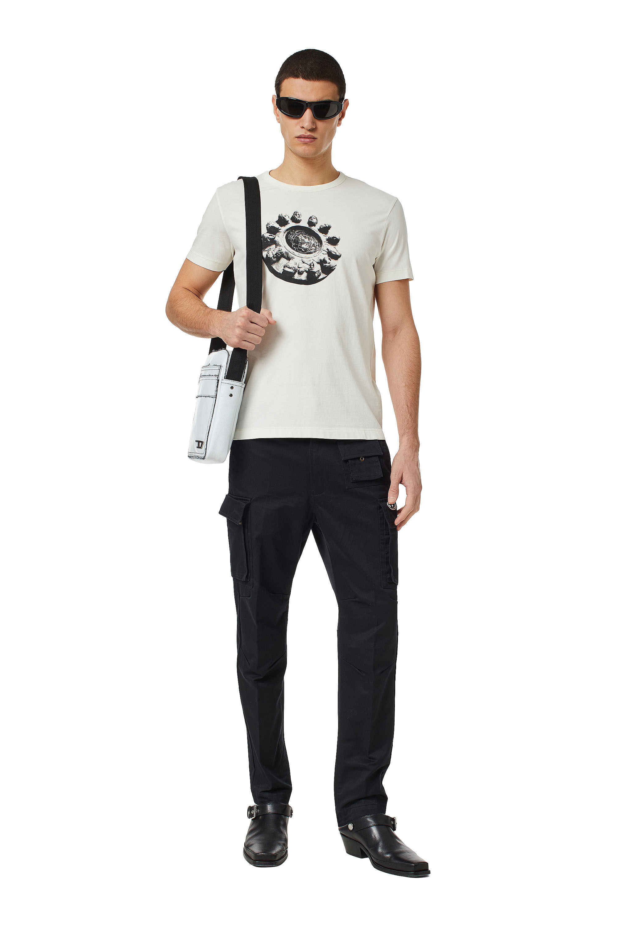 Diesel - P-COR-CL, Man's Cargo pants in cotton twill in Black - 1