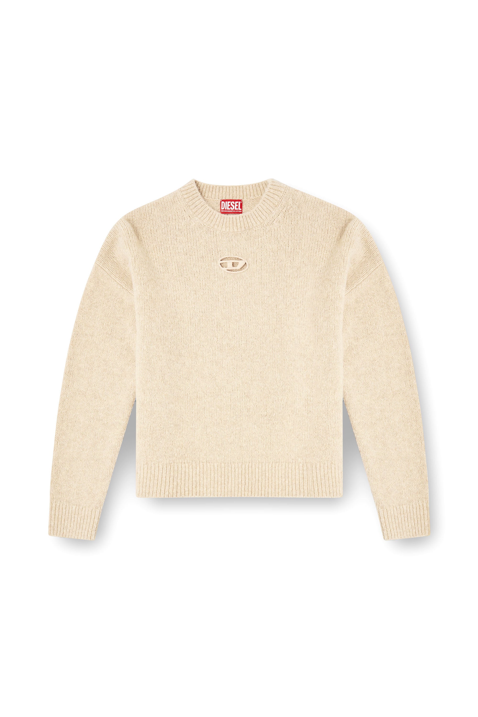 Diesel - M-AREETA, Woman's Jumper in wool and alpaca blend in Beige - 2