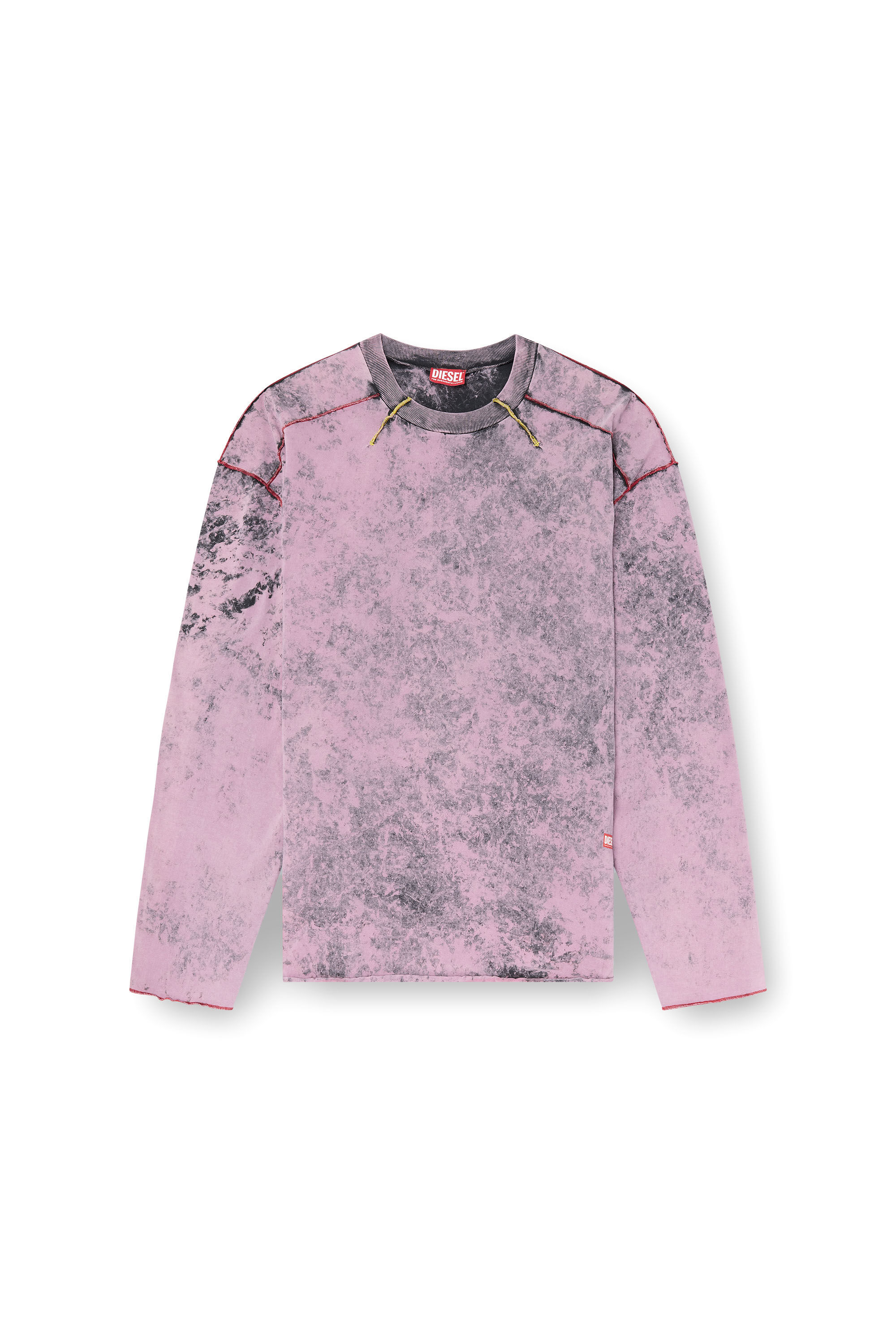 トップス ANGLAN Huge Check Work Shirt - Purple purple and black cotton striped Cancale t-shirt