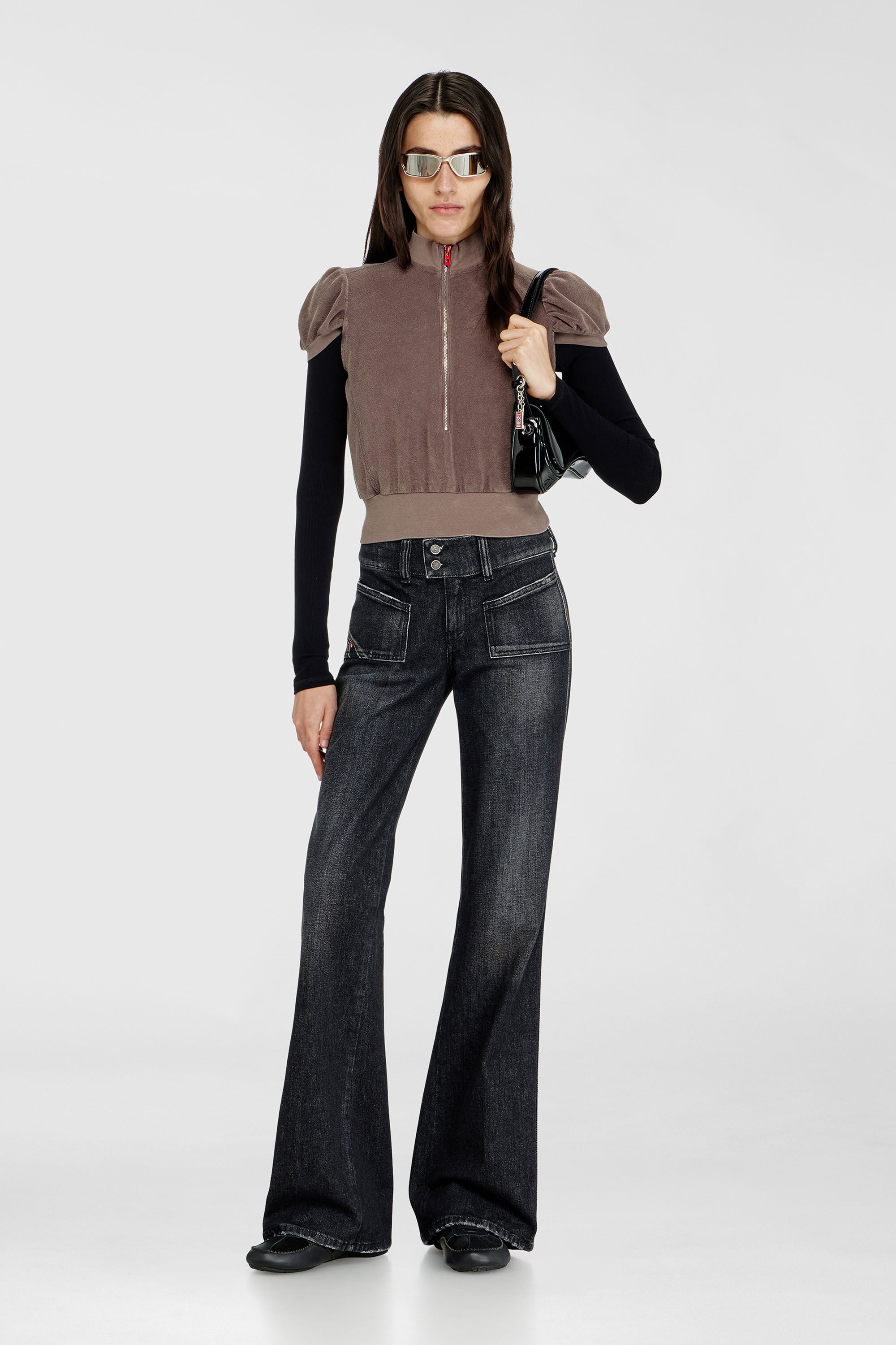 Women's Bootcut Jeans | Low Waist D-Hush | Black/Dark grey | Diesel US