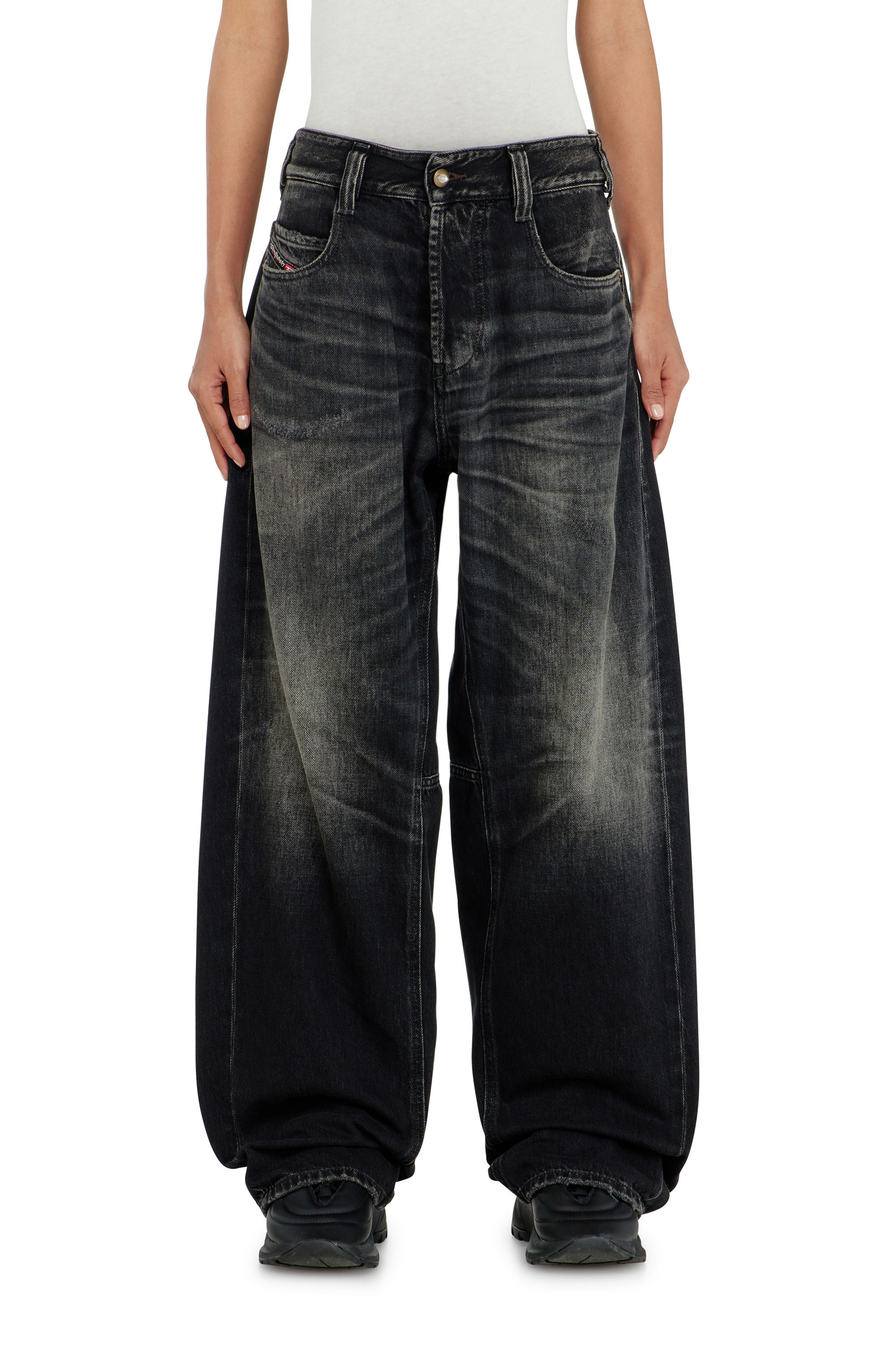 Women's Relaxed Jeans | Regular Waist 1997 D-Enim-M | Black/Dark